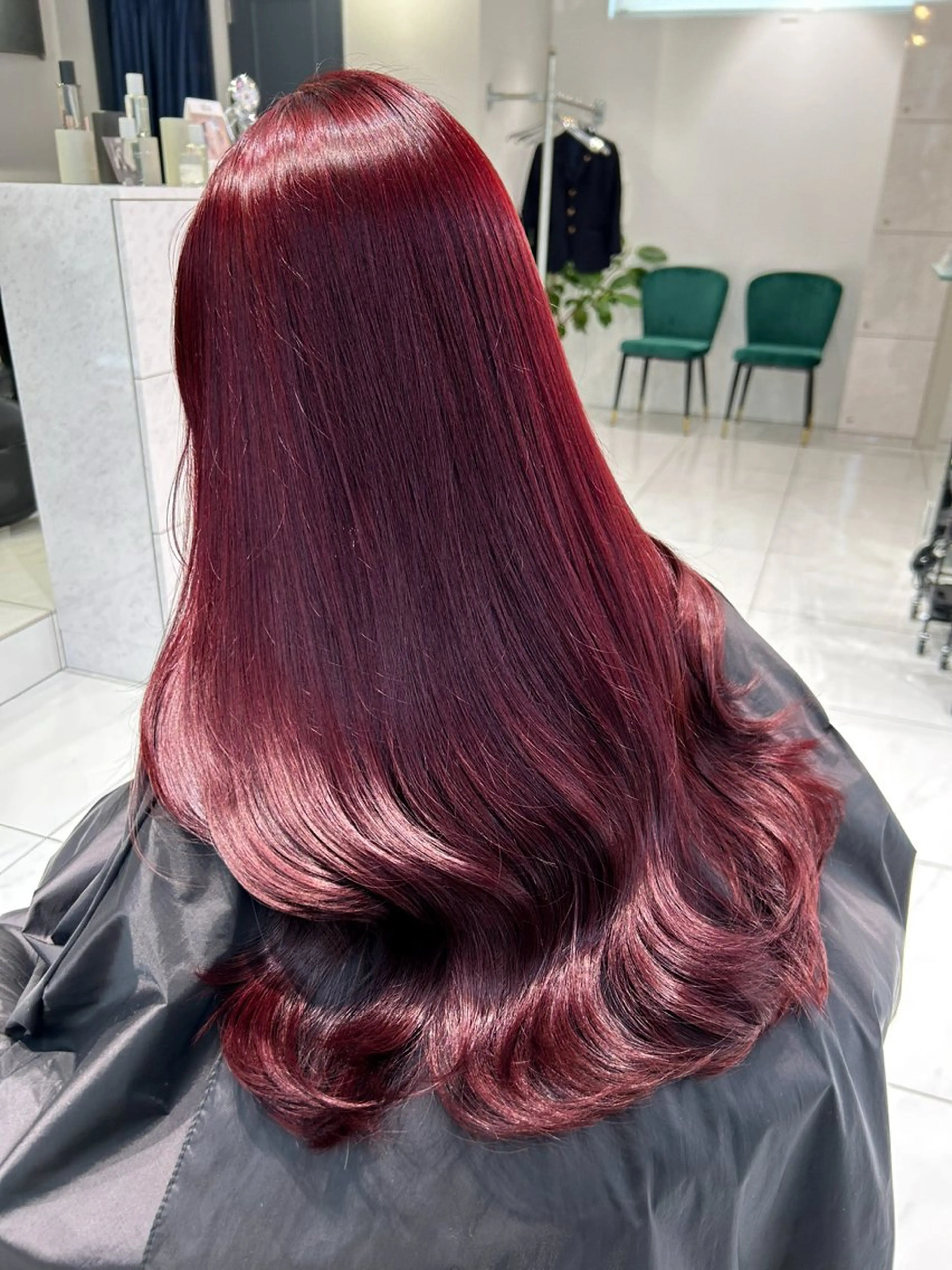🧊透明感 color🧊🍑ブリーチなし W color🍑🍏✨＋¥9240の高級髪質改善treatmentの写真
