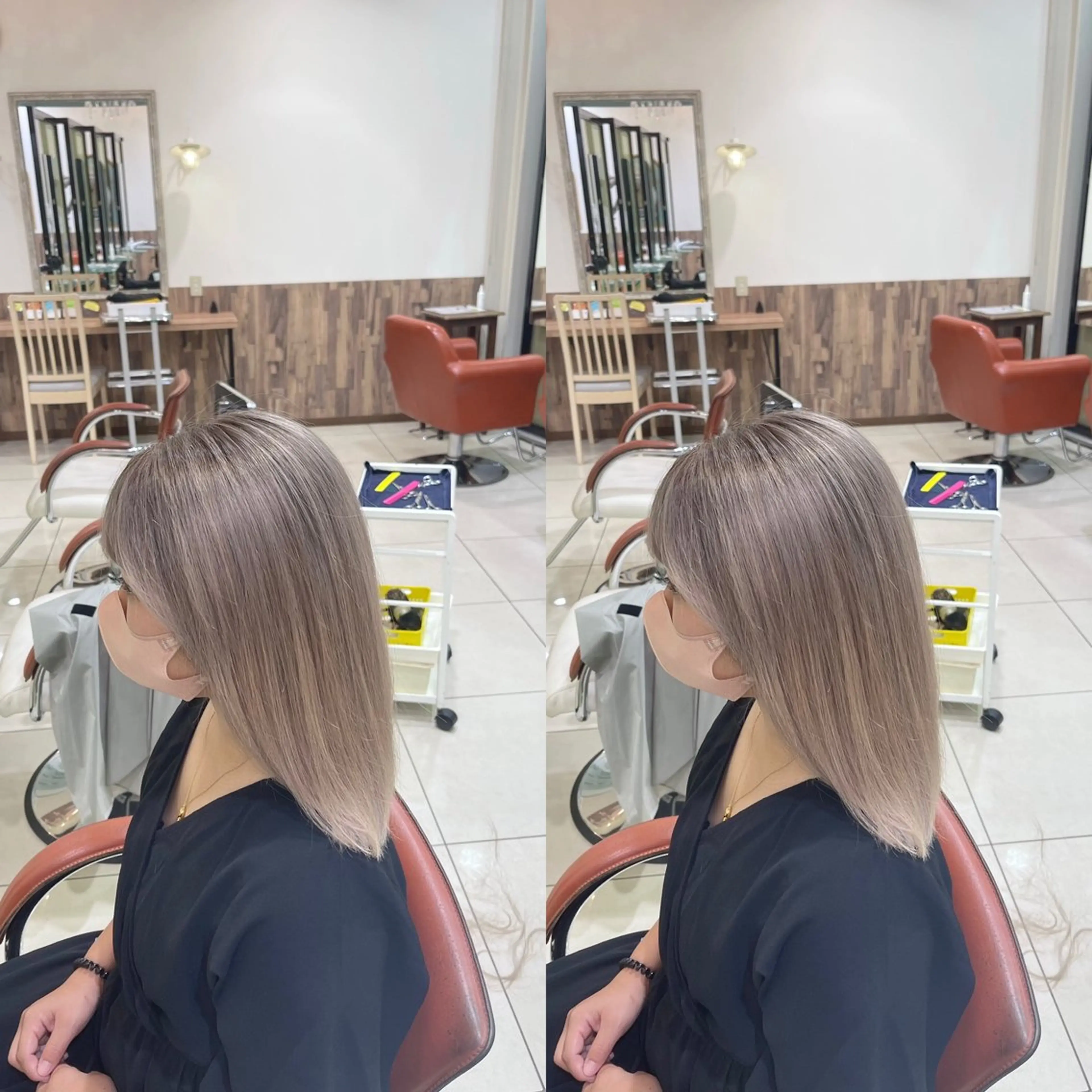 ミディアム ヘアカラー トリートメント Y Uのヘアスタイル