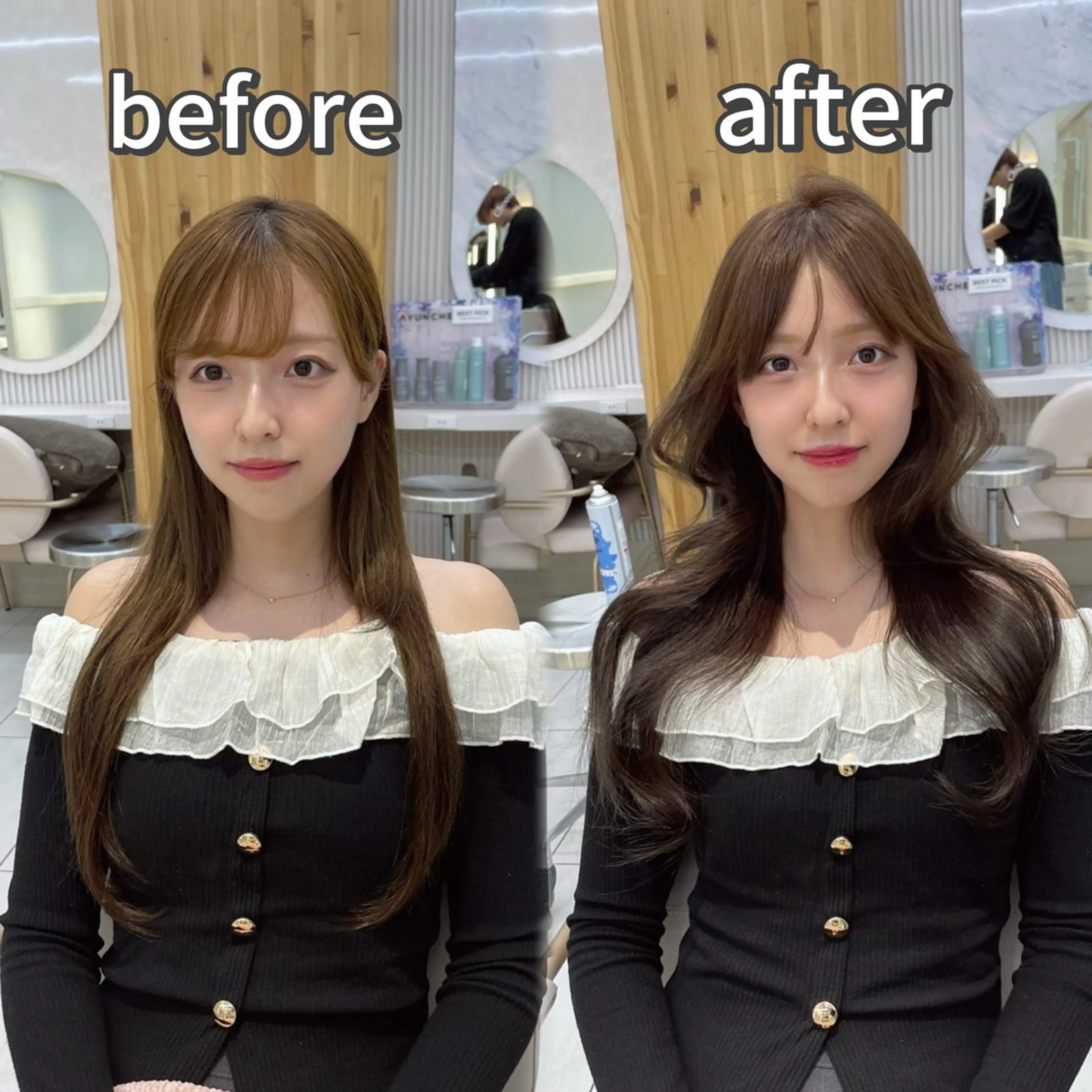 ロング カット ヘアカラー トリートメント 顔周り/透明感カラー /韓国ヘア/TAKUのヘアスタイル
