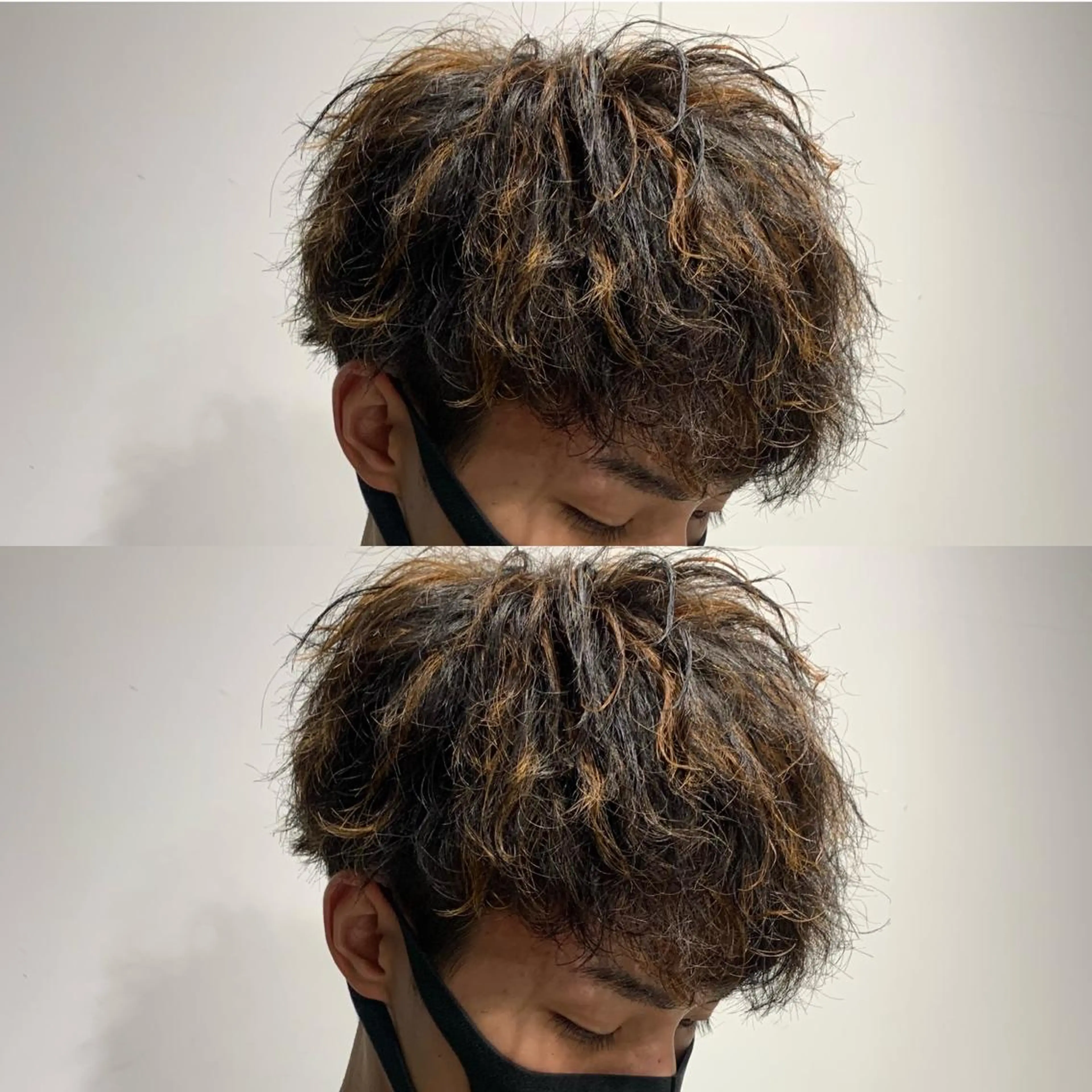 ショート カラー パーマ ヘアアレンジ メンズ メンズハイライト メンズメッシュ マッシュ メンズパーマ ハイライトカラー メンズパーマの達人 🌟川内絵人のヘアスタイル