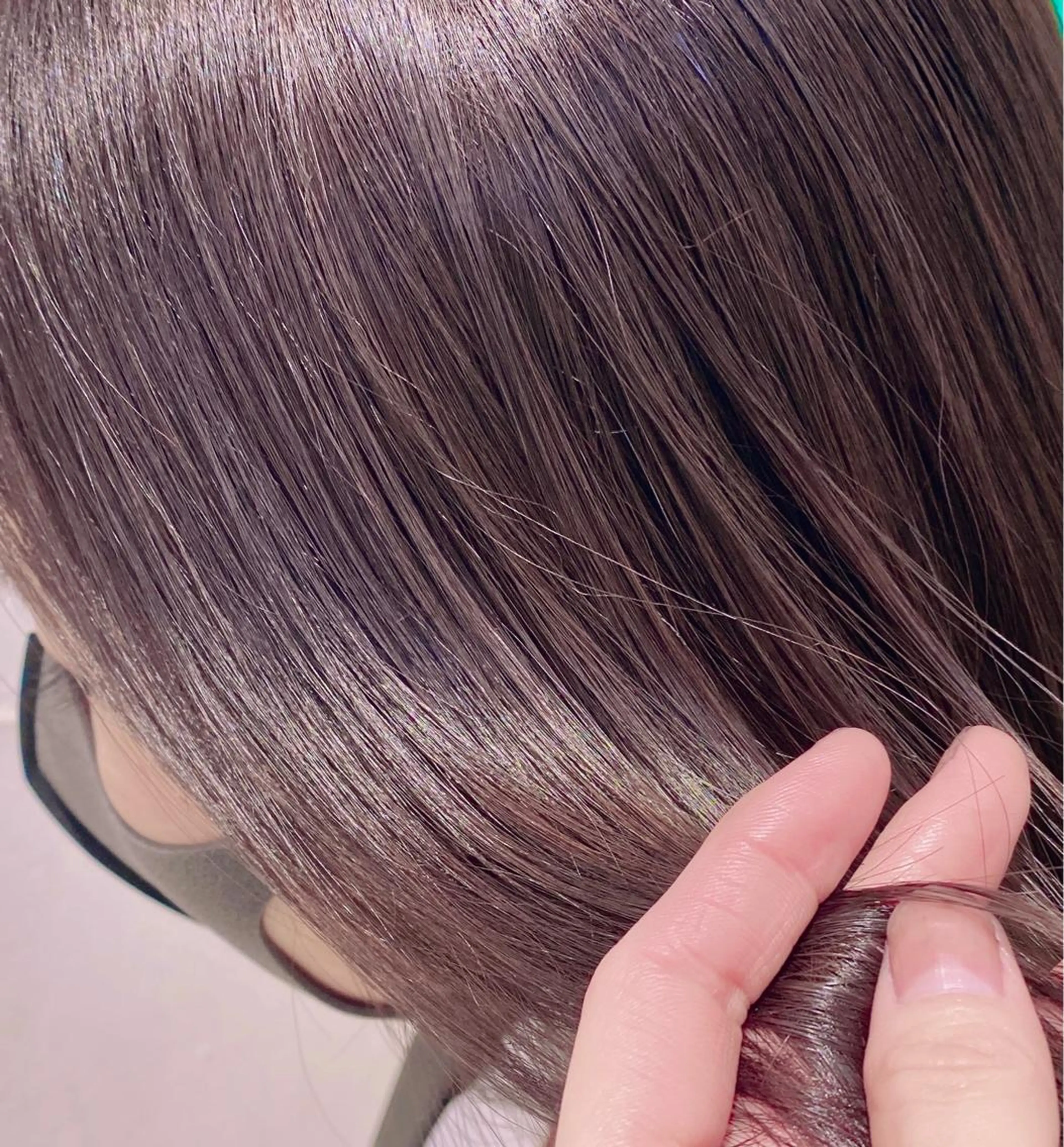 ミディアム カラー アディクシーカラー ブリーチ ブリーチなしカラー パープルカラー ✨くびれスタイル✨️ 戸嶋穂乃香のヘアスタイル