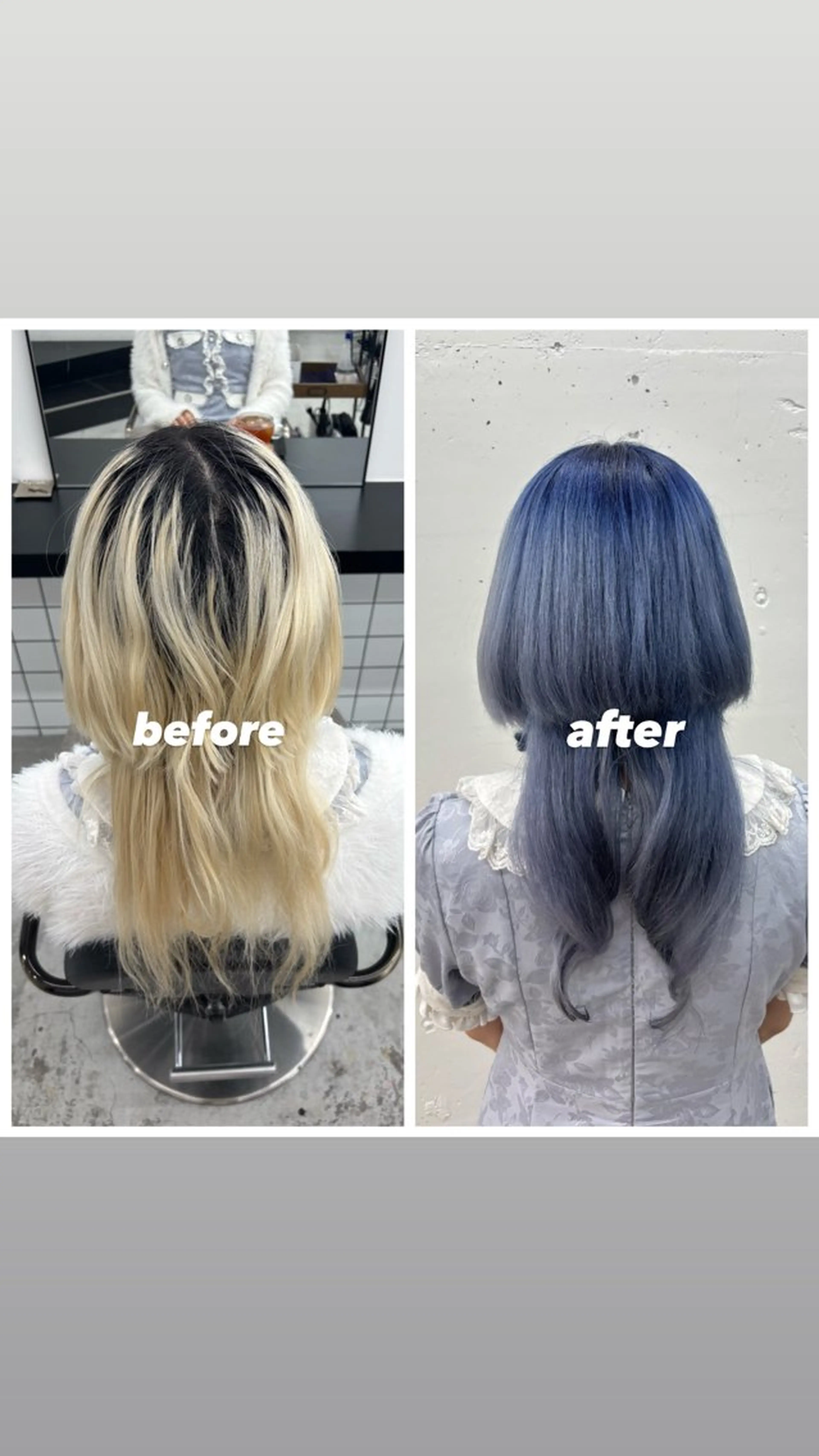 ロング カラー ヘアアレンジ ブルーカラー グラデーションカラー ヘアカラー トリートメント ヘッドスパ 🌼あいり🌼 JILLSTUDIOのヘアスタイル