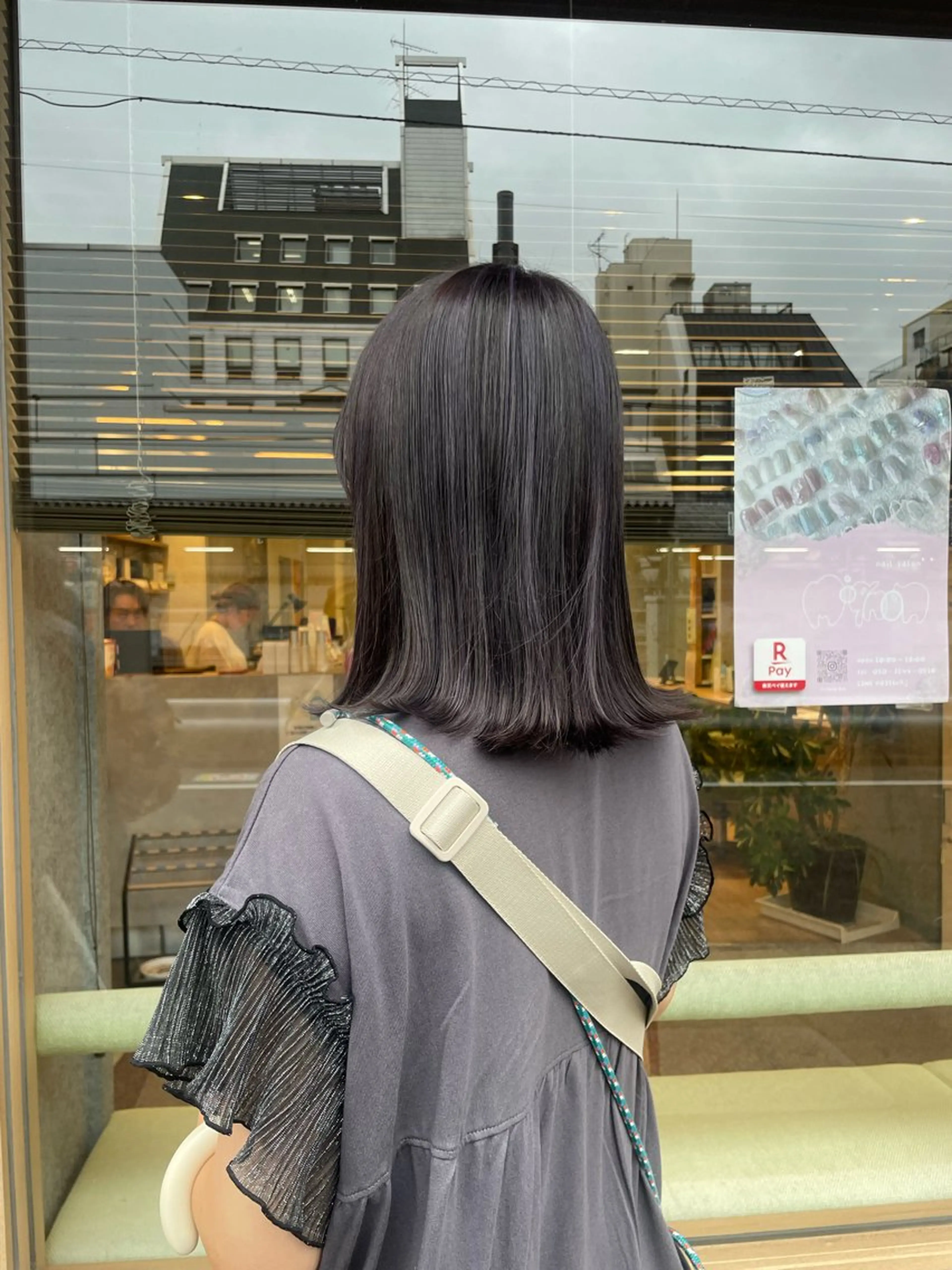 ミディアム カラー ハイライトカラー バイオレットカラー ハイライト カット ヘアカラー トリートメント 髪質改善/Bloss om🌷高橋沙衣のヘアスタイル