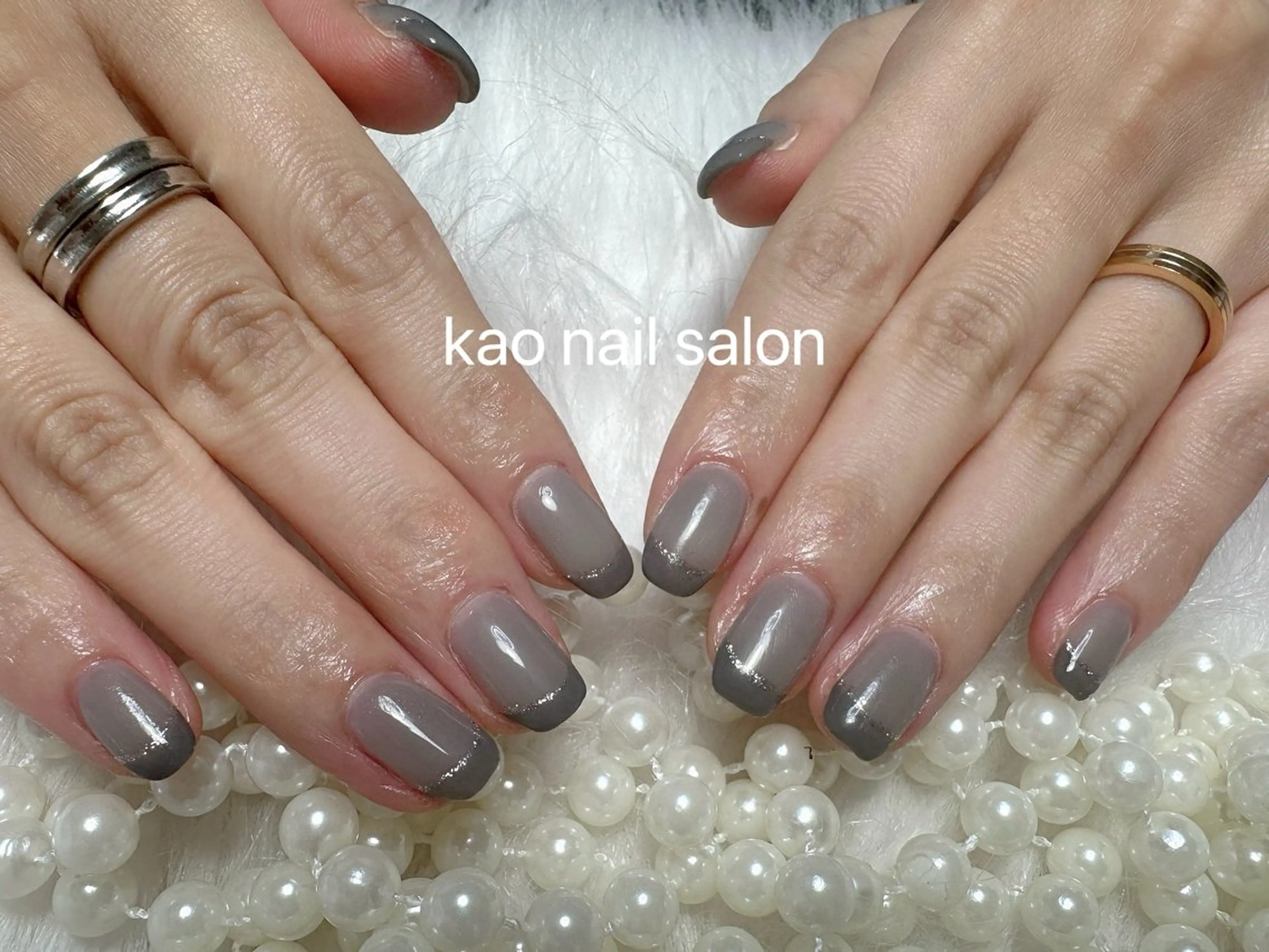 ネイル チークネイル 長さ出し フレンチネイル ジェルネイル ガラスフレンチ ハンドネイル kao nail マグネット/長さだしのネイルデザイン