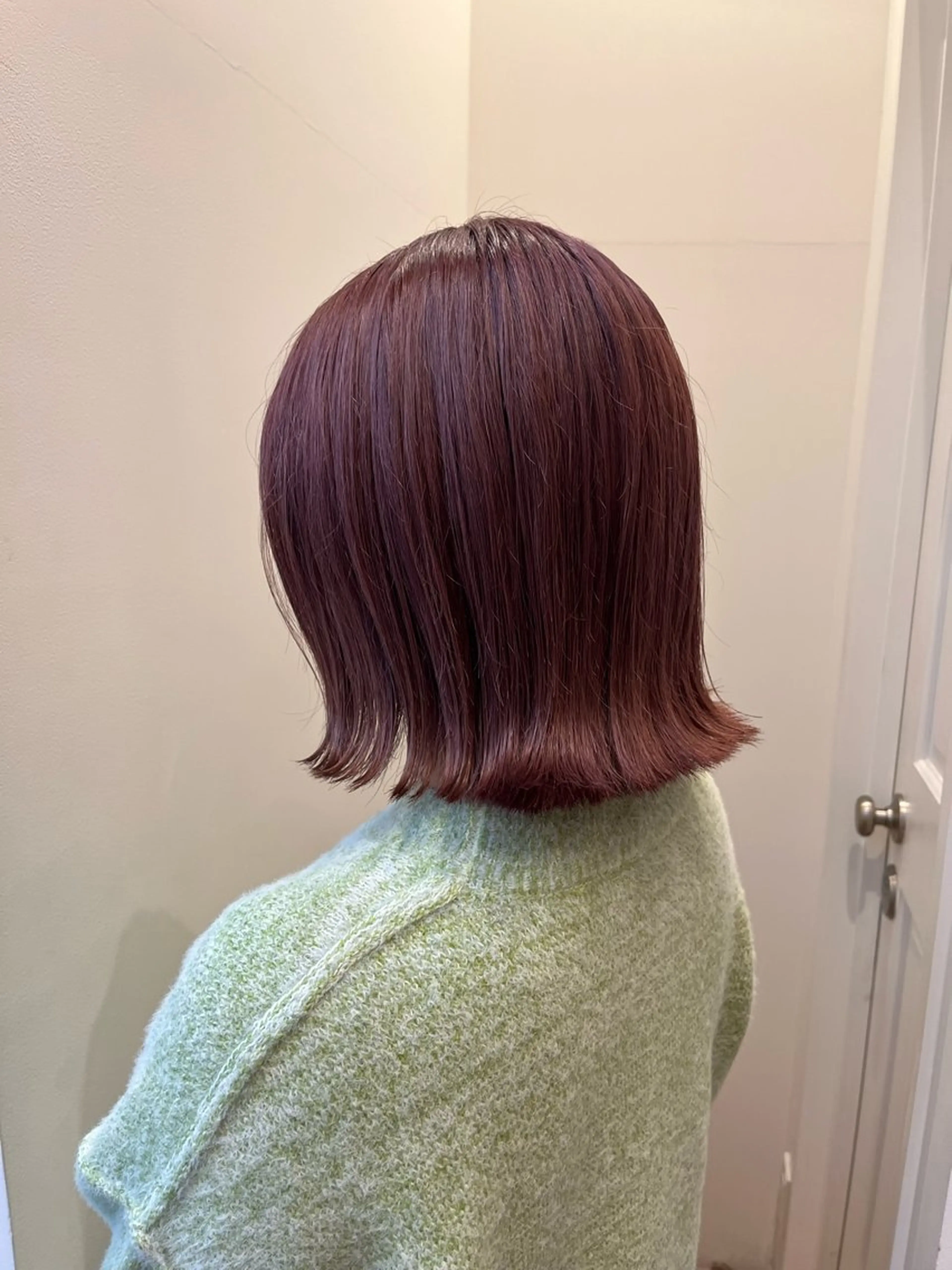 ミディアム ヘアカラー 辻しおり／似合わせ カット/暖色カラー栄のヘアスタイル