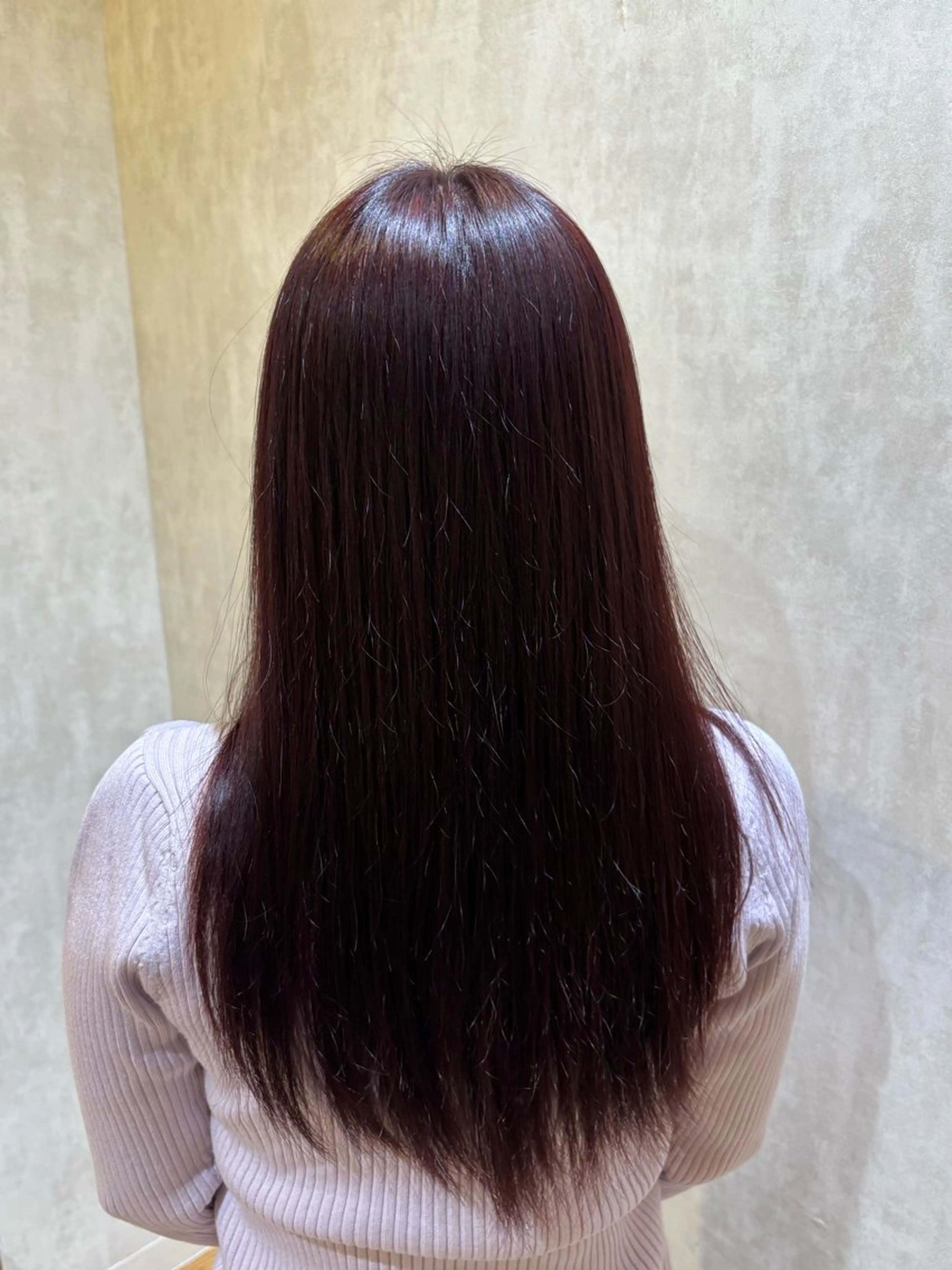 ロング カット ヘアカラー トリートメント 山口 恋のヘアスタイル