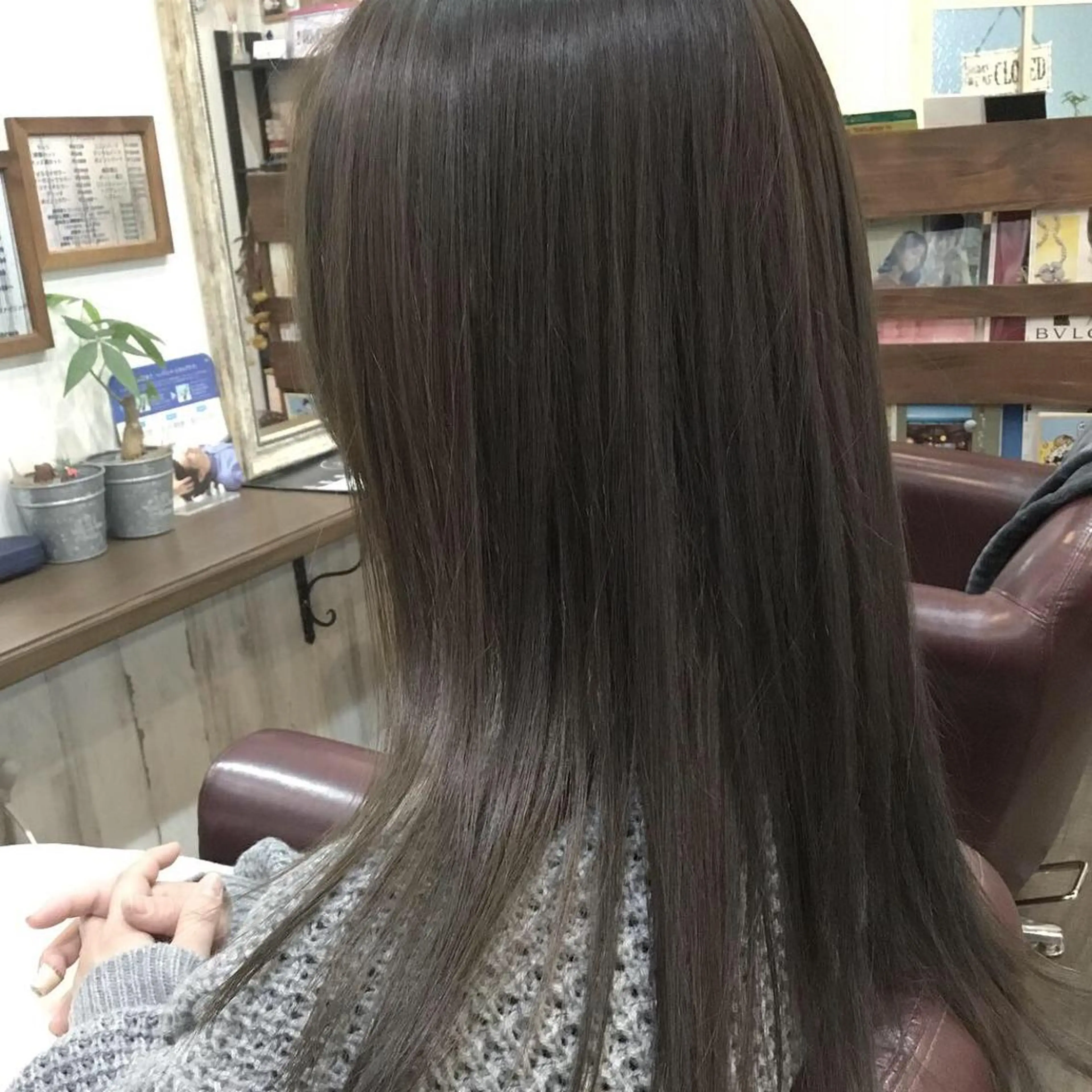 ロング カラー パーマ 金崎 新吾のヘアスタイル