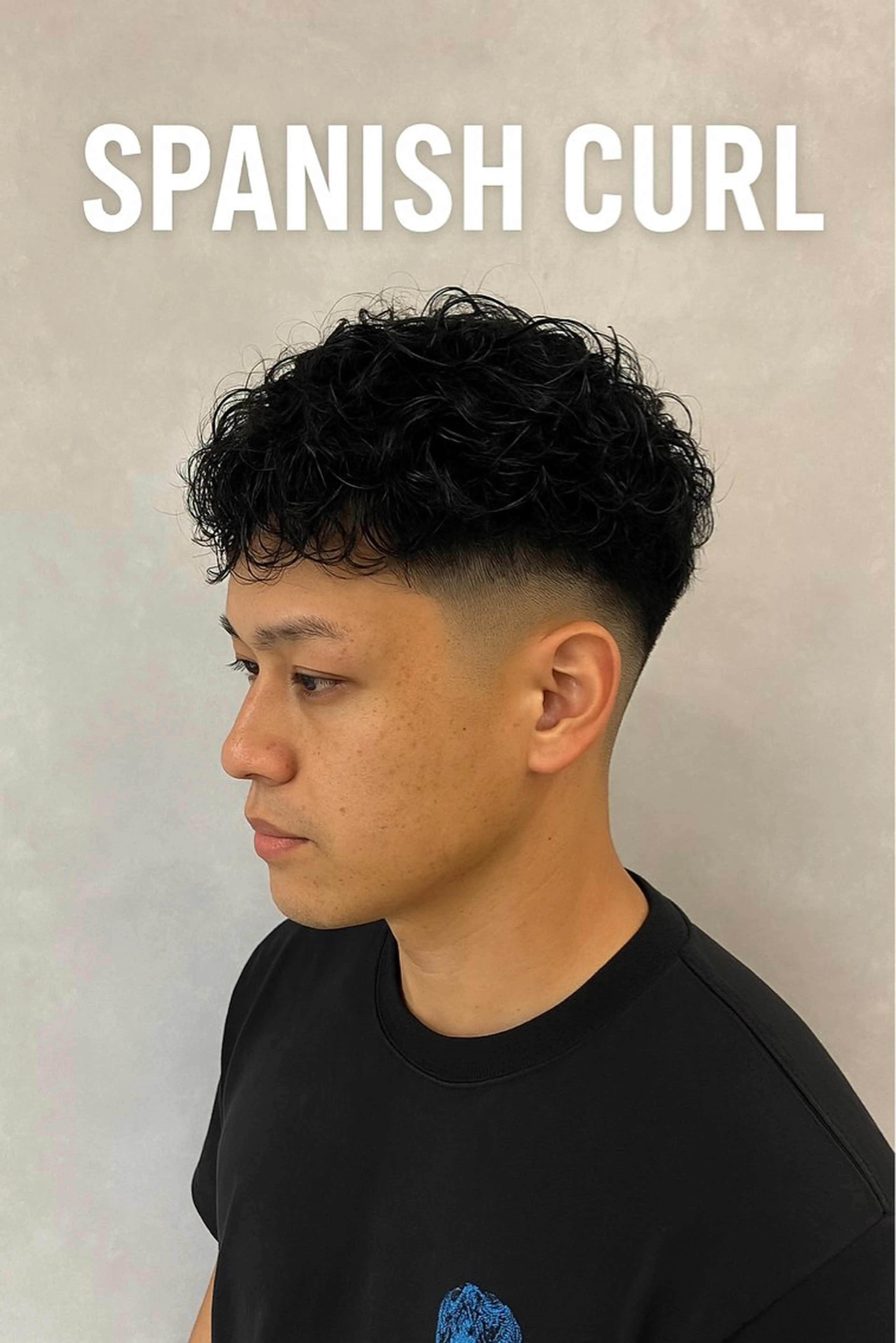 パーマ メンズ スペインカール 宮越 琉希弥のヘアスタイル