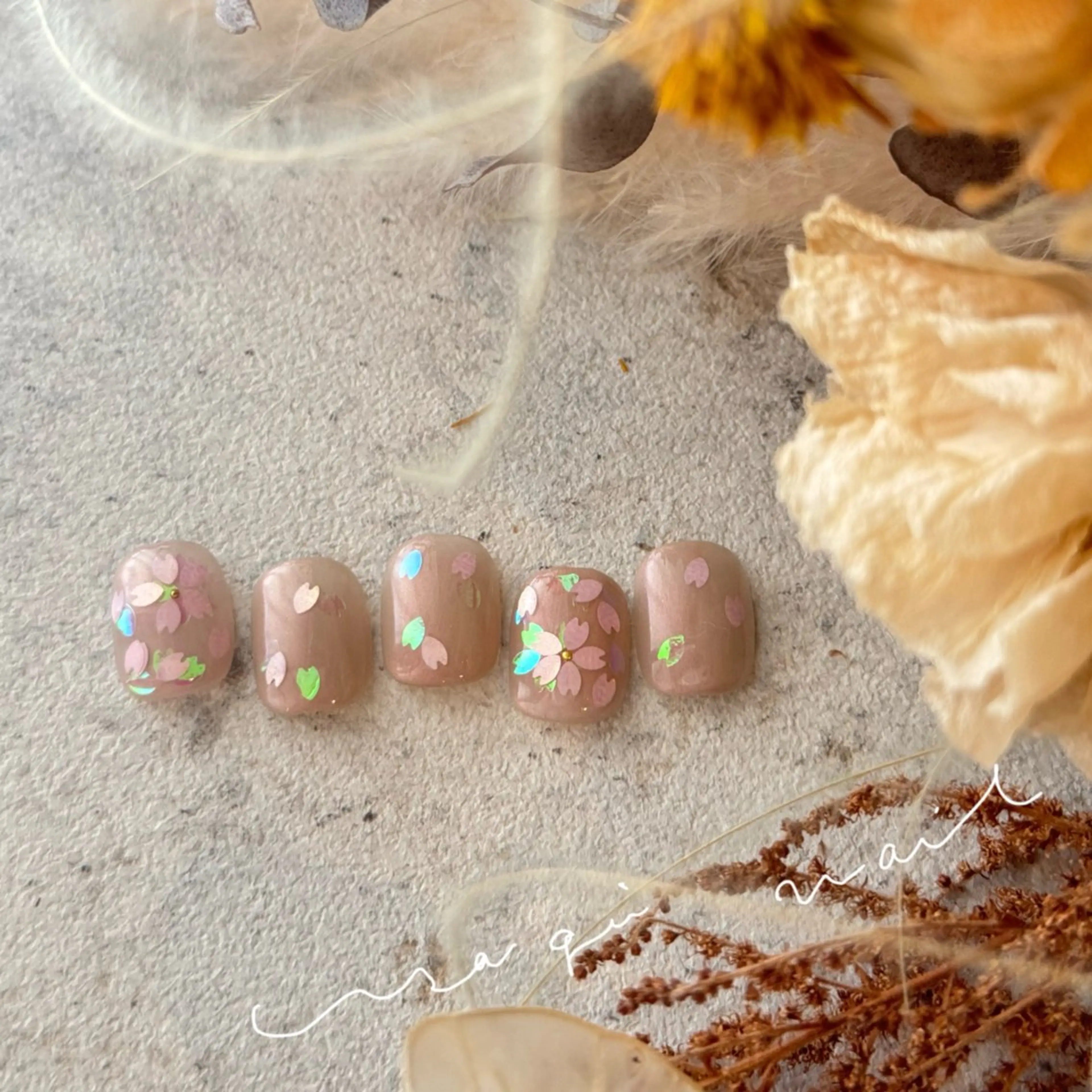 ネイル 春ネイル ハンドネイル usagi nailのネイルデザイン