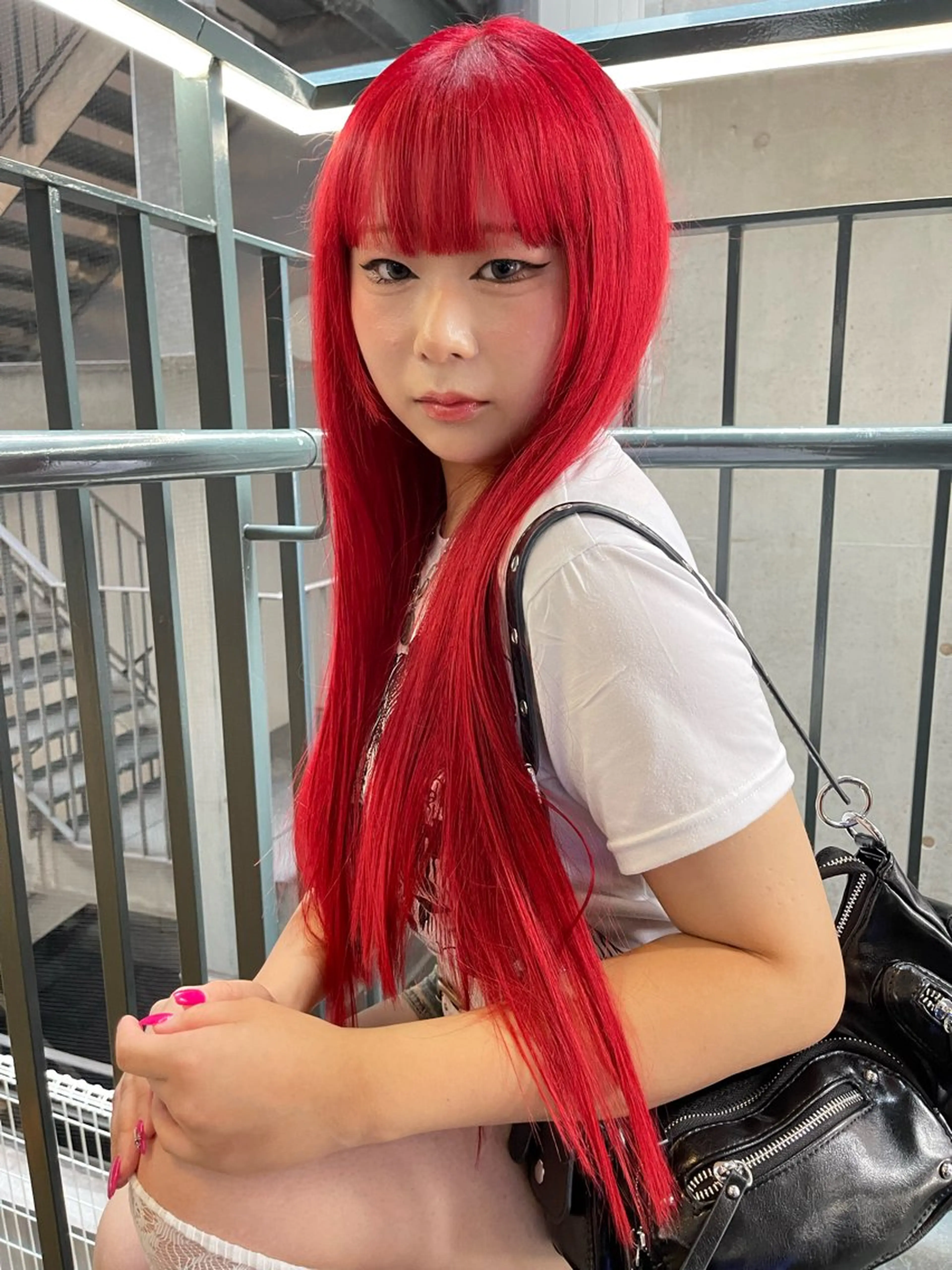ロング カラー ベージュカラー ブリーチ ケアブリーチ デザインカラー ダブルカラー ヘアカラー トリートメント 宮崎　達也 ブリーチ／レイヤーのヘアスタイル
