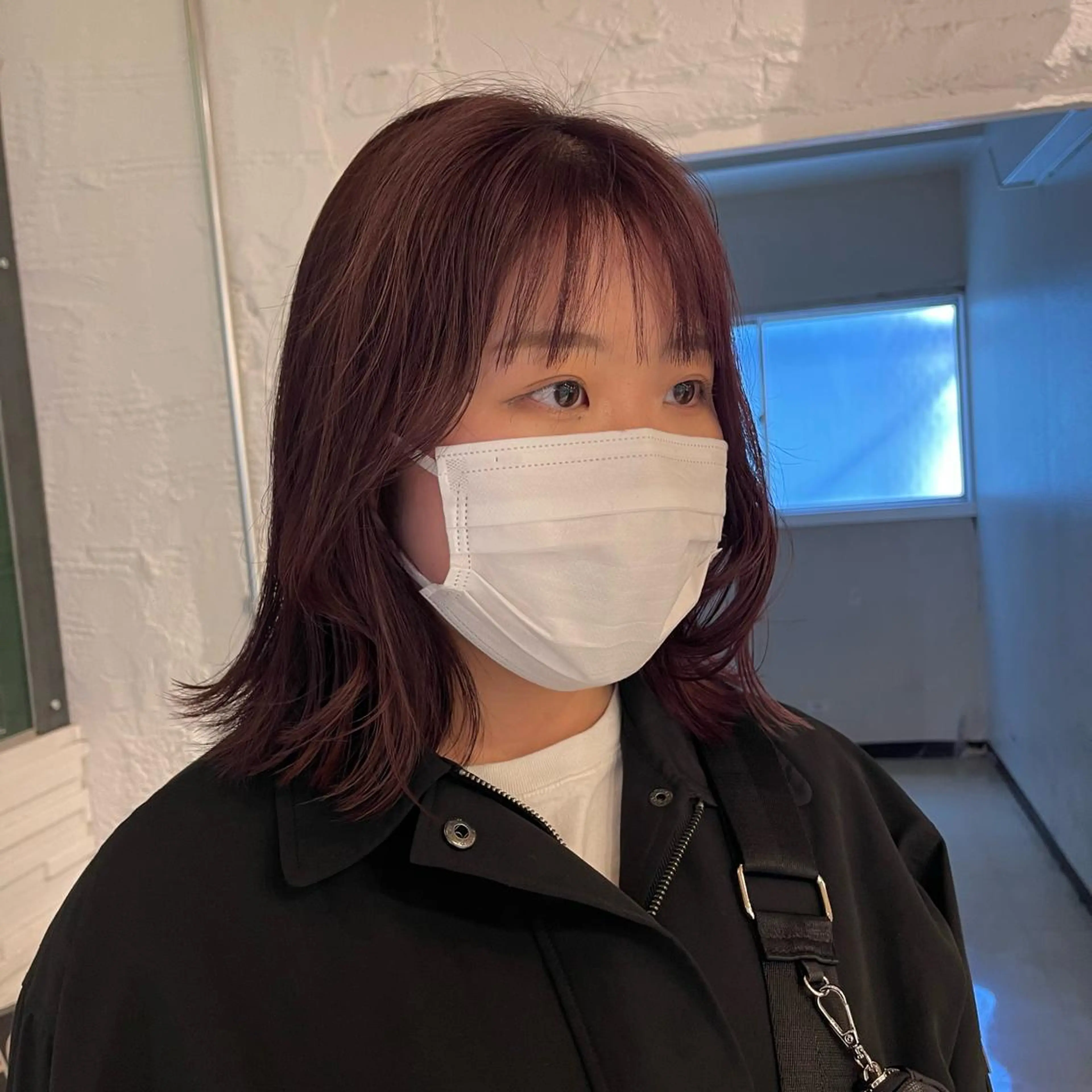 ミディアム カラー ヘアカラー トリートメント lunty miichiのヘアスタイル