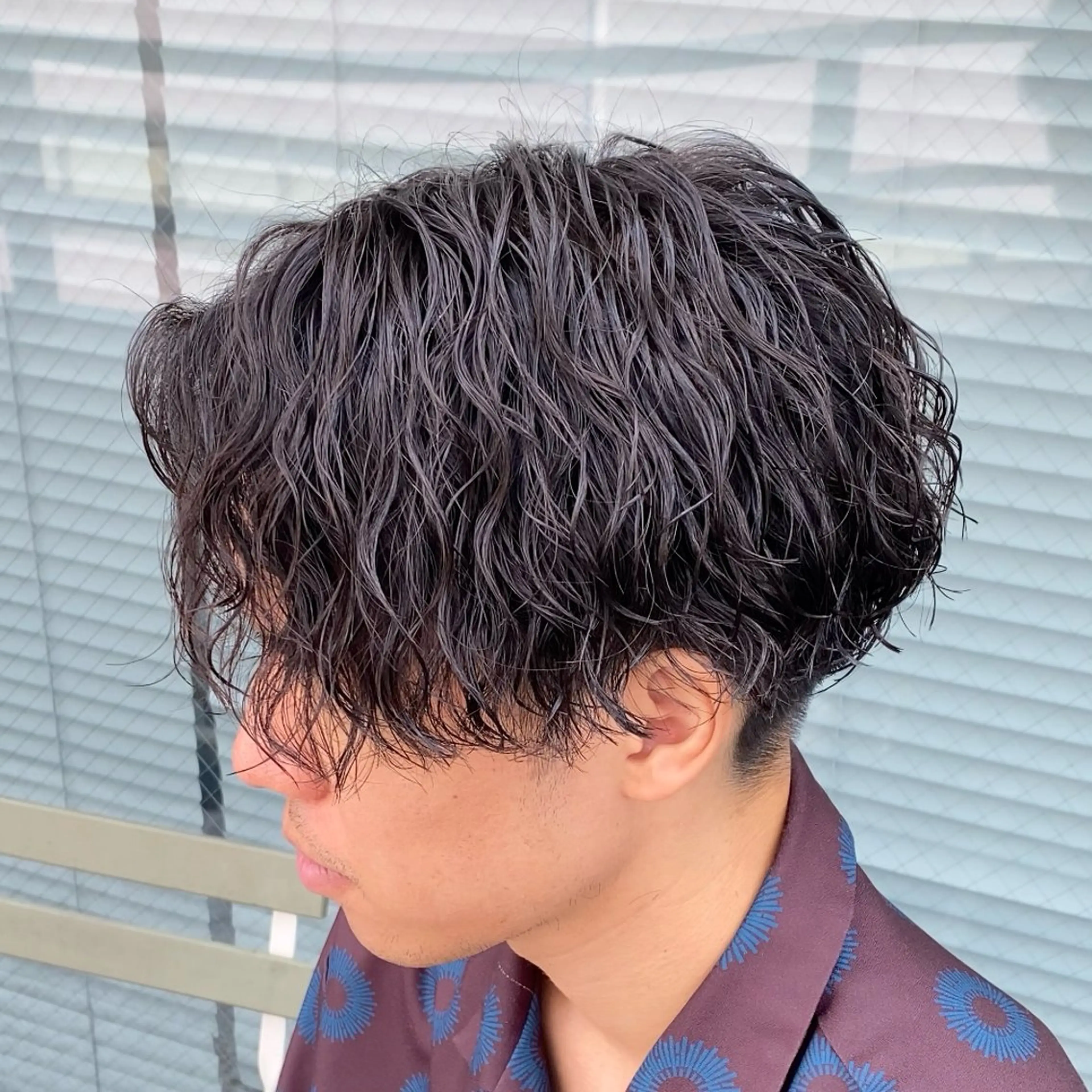 ショート パーマ メンズ カット パーマ メンズ特化LIBER 石川玲央のヘアスタイル