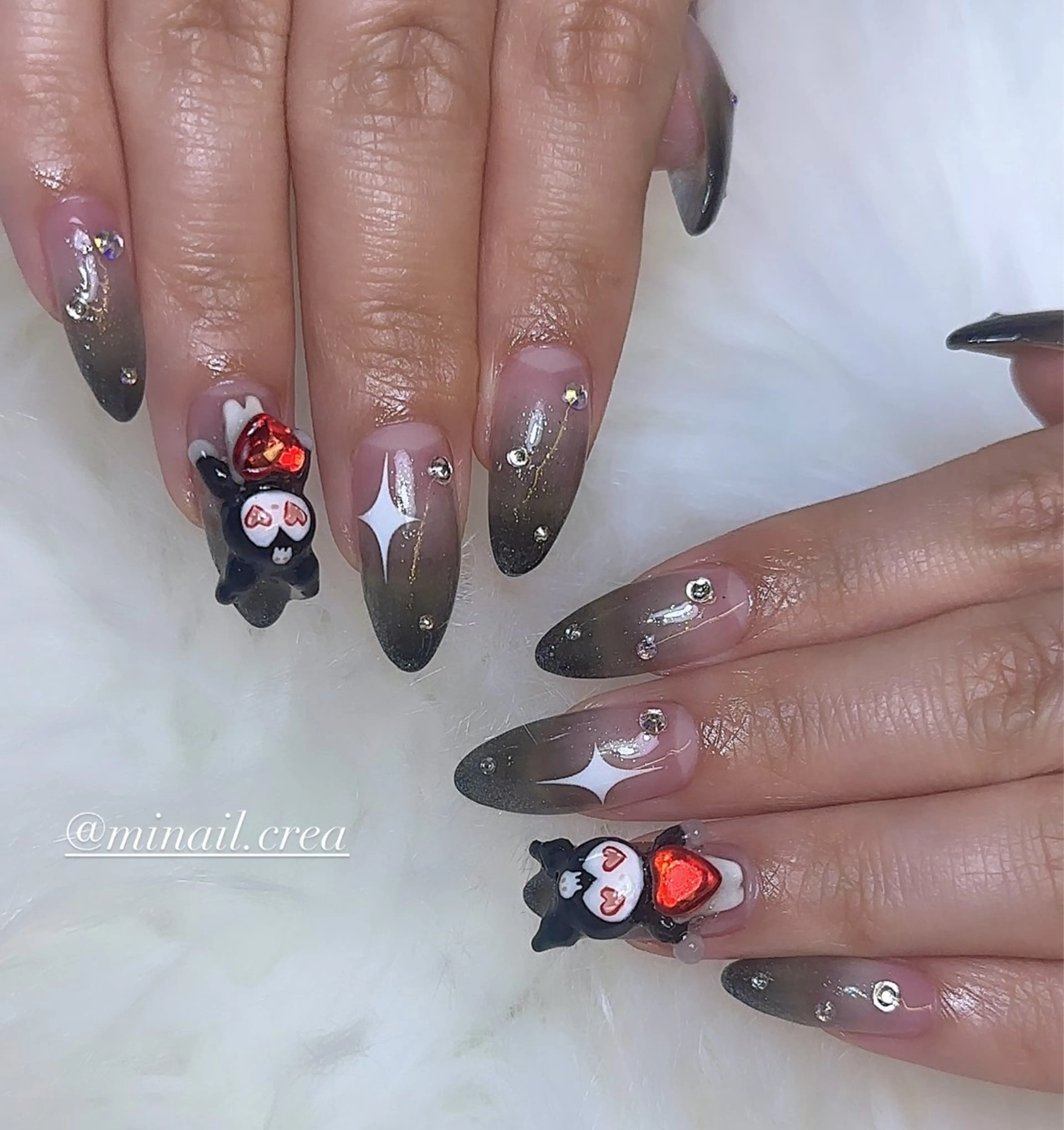 ネイル 長さ出し ジェルネイル グラデーション キラキラネイル ロングネイル CRéA　-private nailsalon-所属・CReA nailのネイルデザイン
