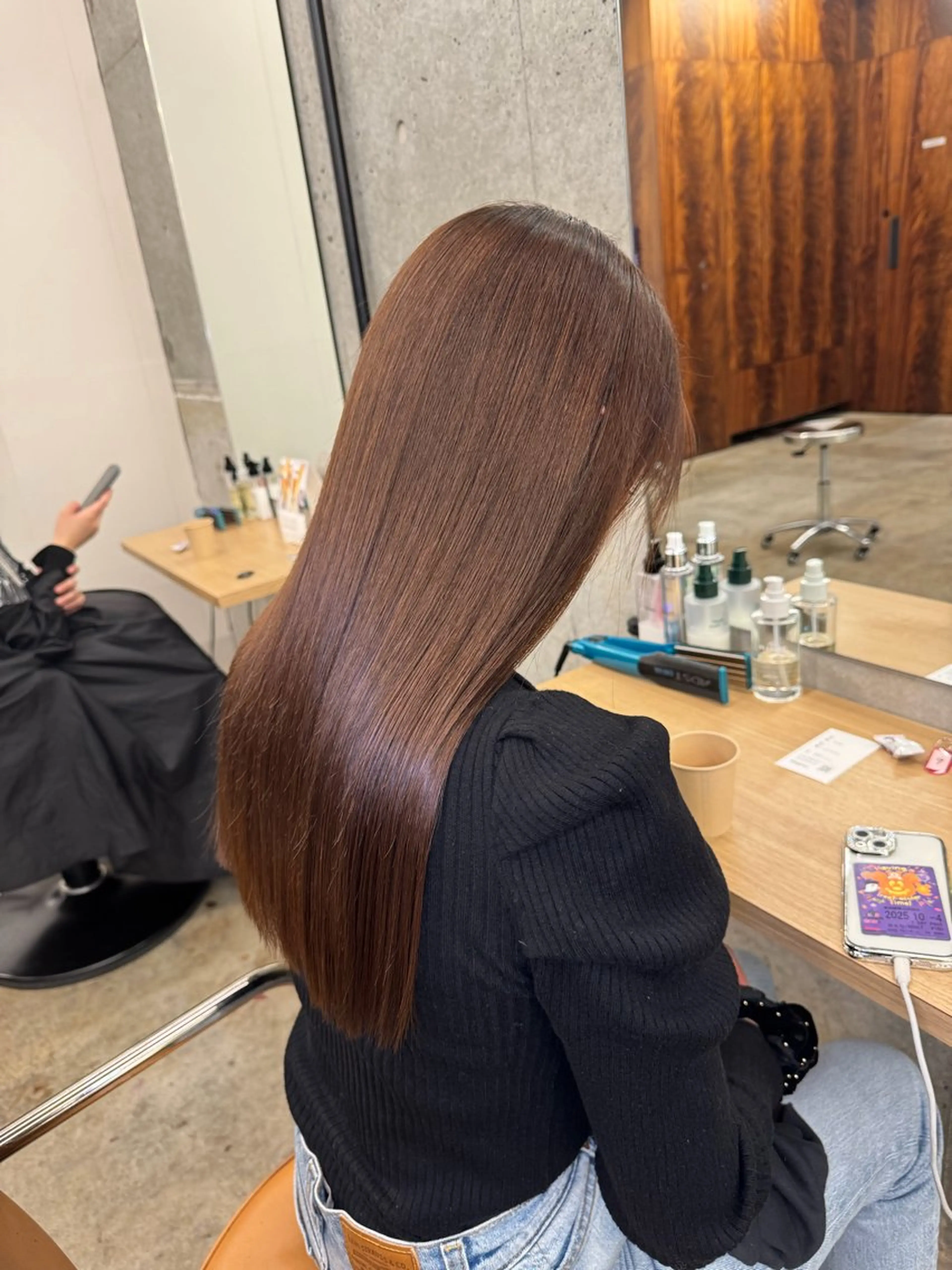 ロング 髪質改善 レイヤーカット 縮毛矯正 トリートメント 縮毛矯正 トリートメント 髪質改善×縮毛矯正× 艶カラー　吉原和磨のヘアスタイル