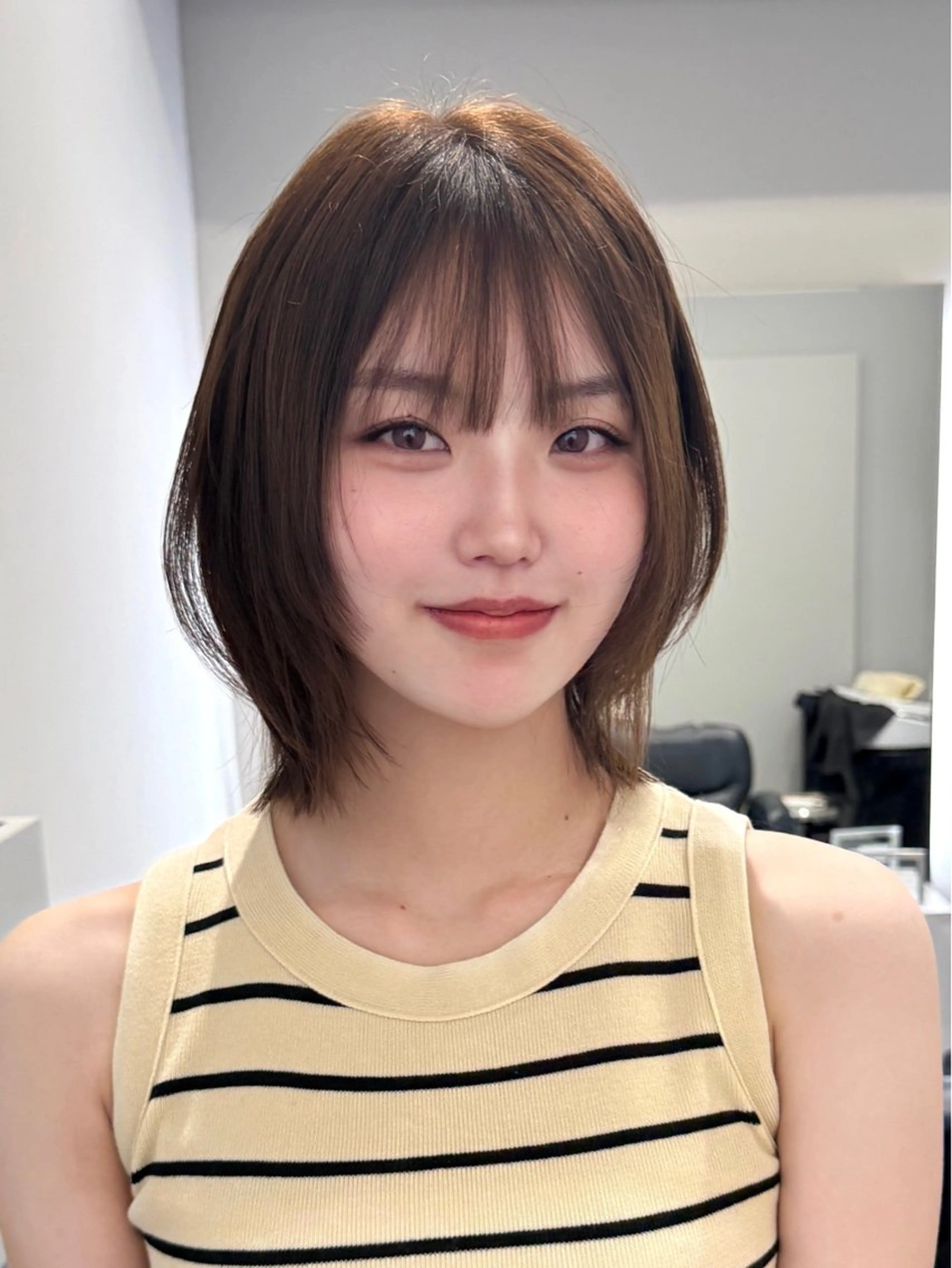 ミディアム ボブ レイヤーカット カット 🌿髪質改善/ミディ アム/🌿‬JINのヘアスタイル