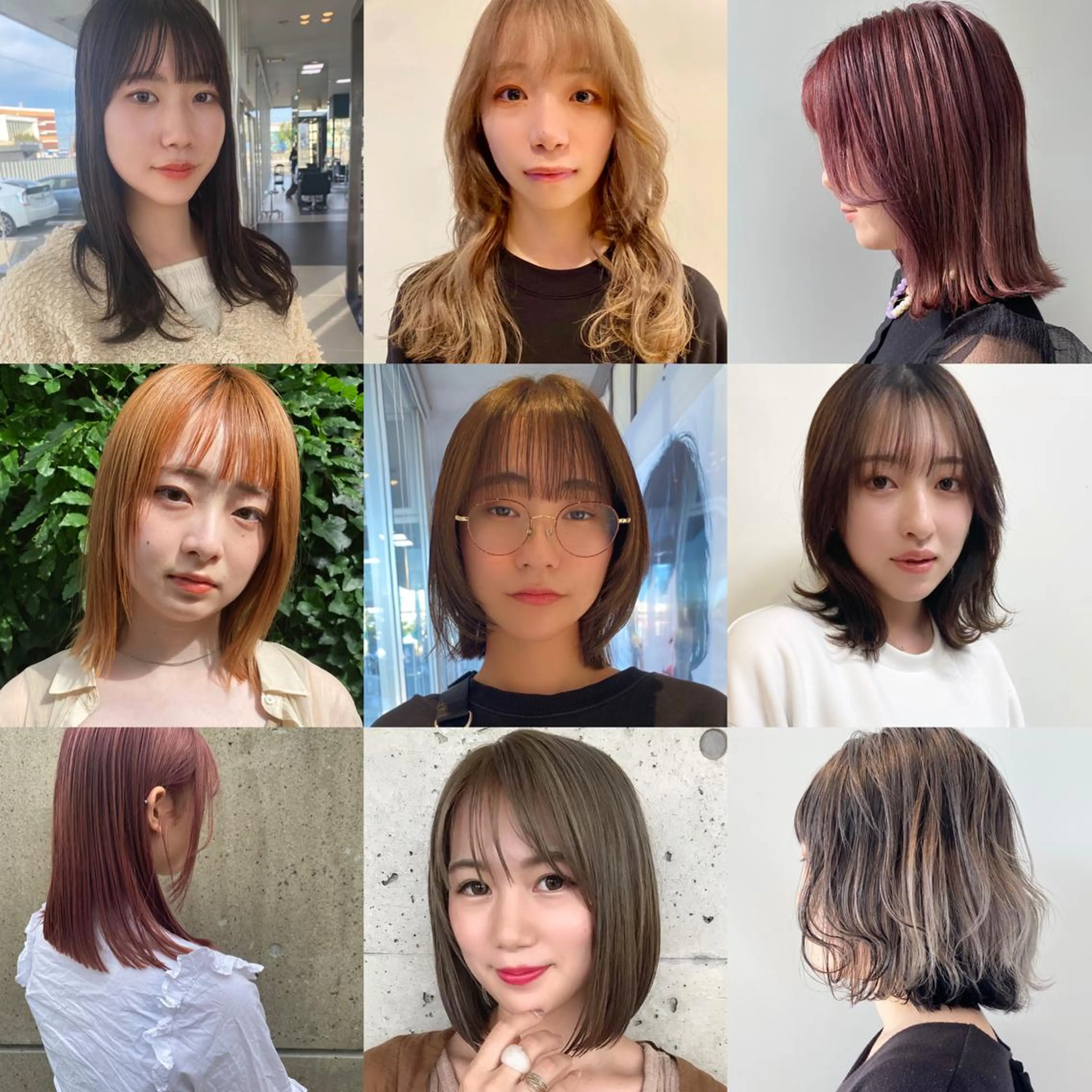 ミディアム カラー パーマ ミストバング 透明感カラー デザインカラー イヤリングカラー フェイスフレーミング nambu-GARDEN所属・上田 昂雅のヘアスタイル