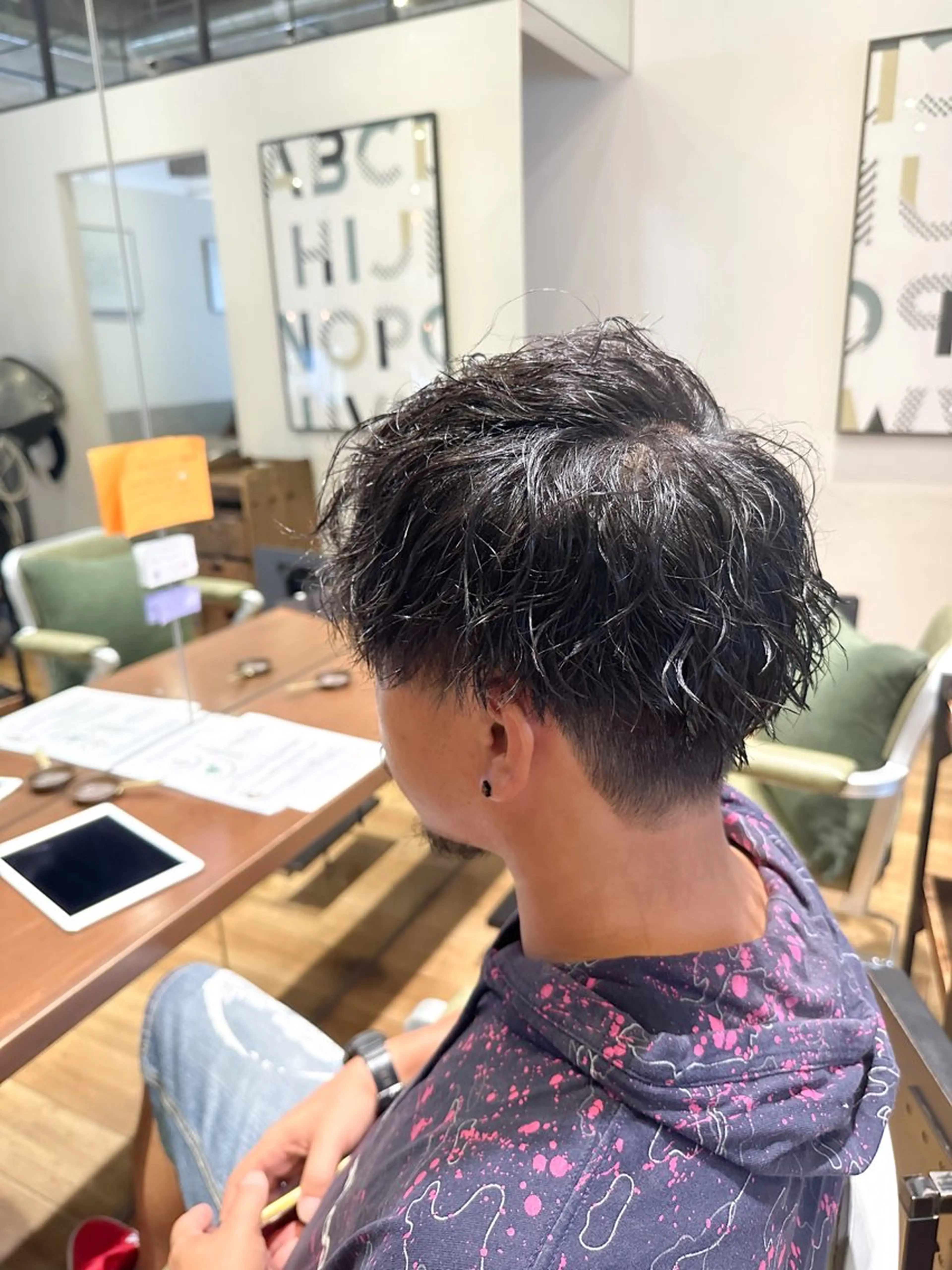 パーマ メンズ カット パーマ いまじゅく あおいのヘアスタイル
