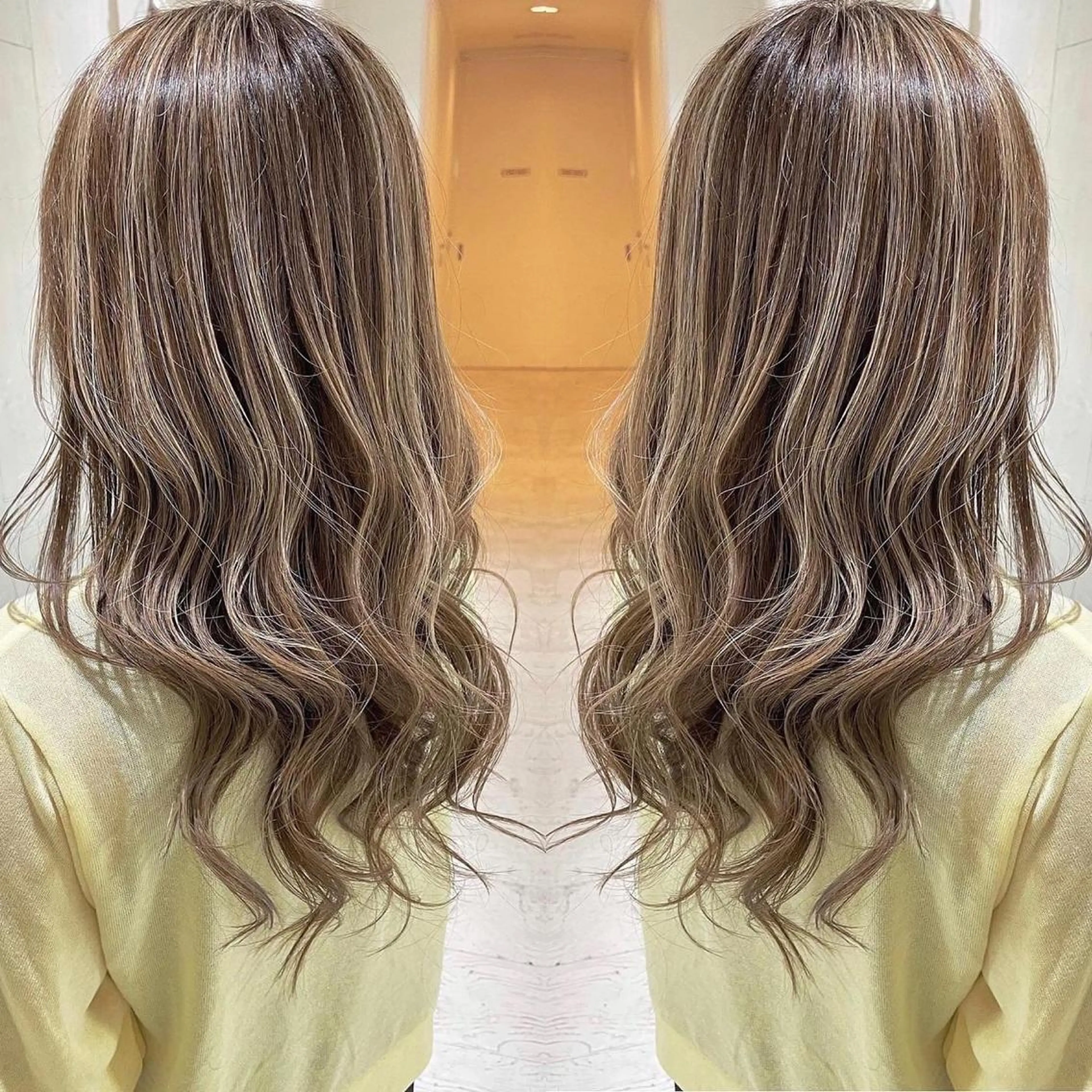 セミロング カラー アッシュ ベージュカラー ハイライトカラー ミルキーベージュ 外国人風カラー ヘアカラー トリートメント 河合秀明/ショート /ボブ/レイヤーのヘアスタイル