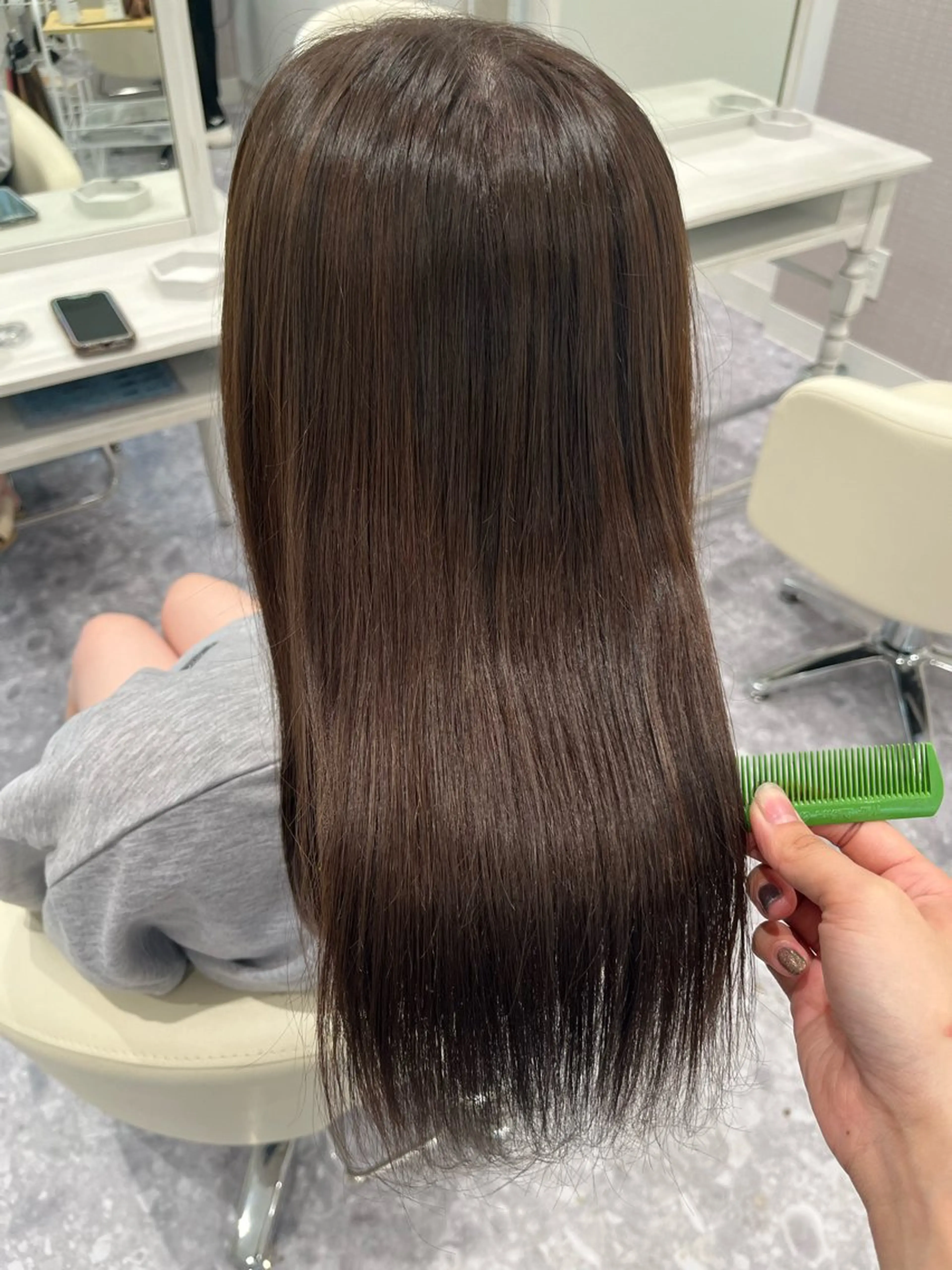 セミロング カラー ヘアアレンジ トリートメント カット ヘアカラー トリートメント 河西 楓のヘアスタイル
