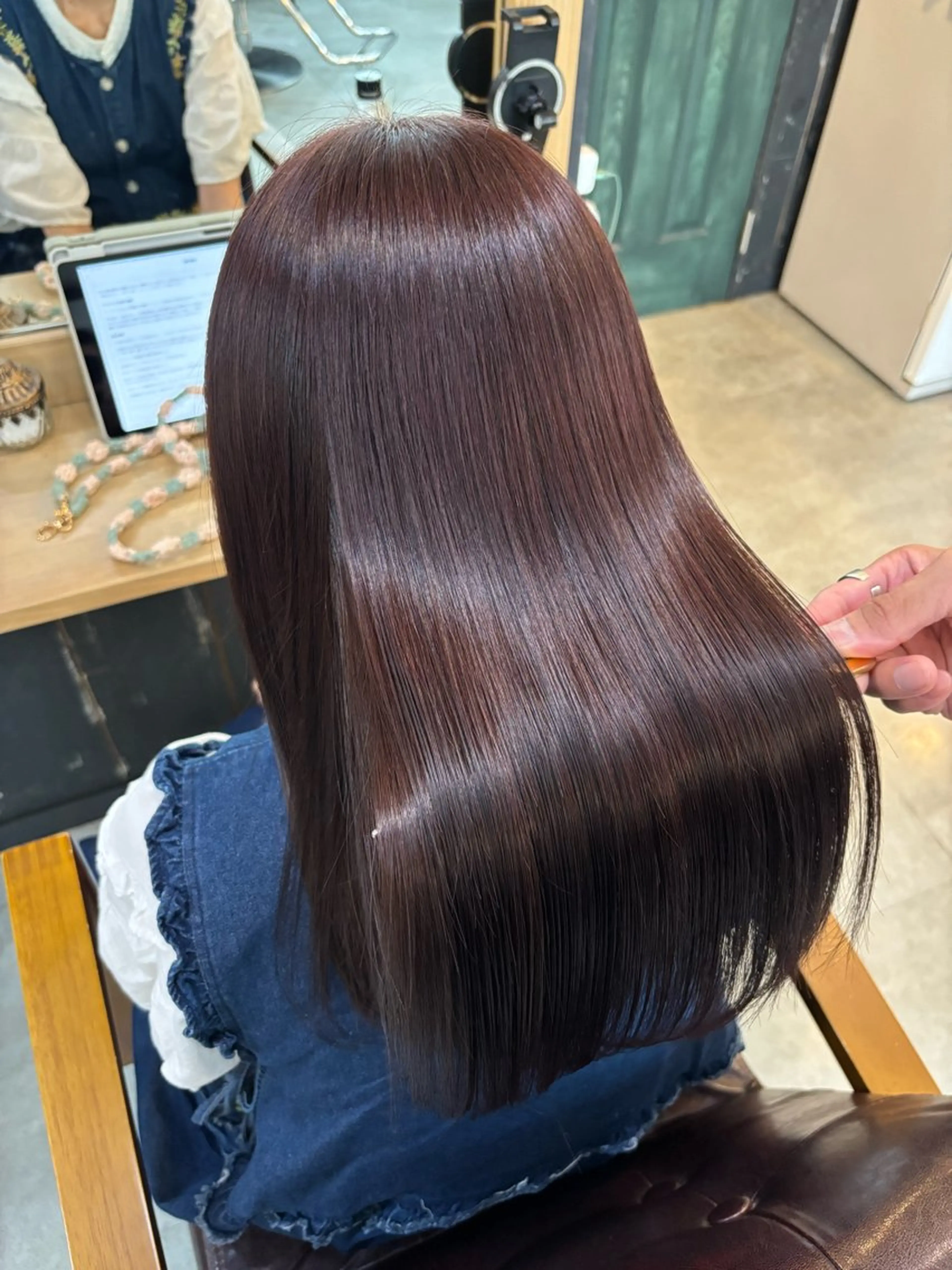 ロング 髪質改善 ロング 酸性ストレート 縮毛矯正 トリートメント ヘッドスパ ヘアセット 美髪矯正 🌈髪質改善 山下のヘアスタイル