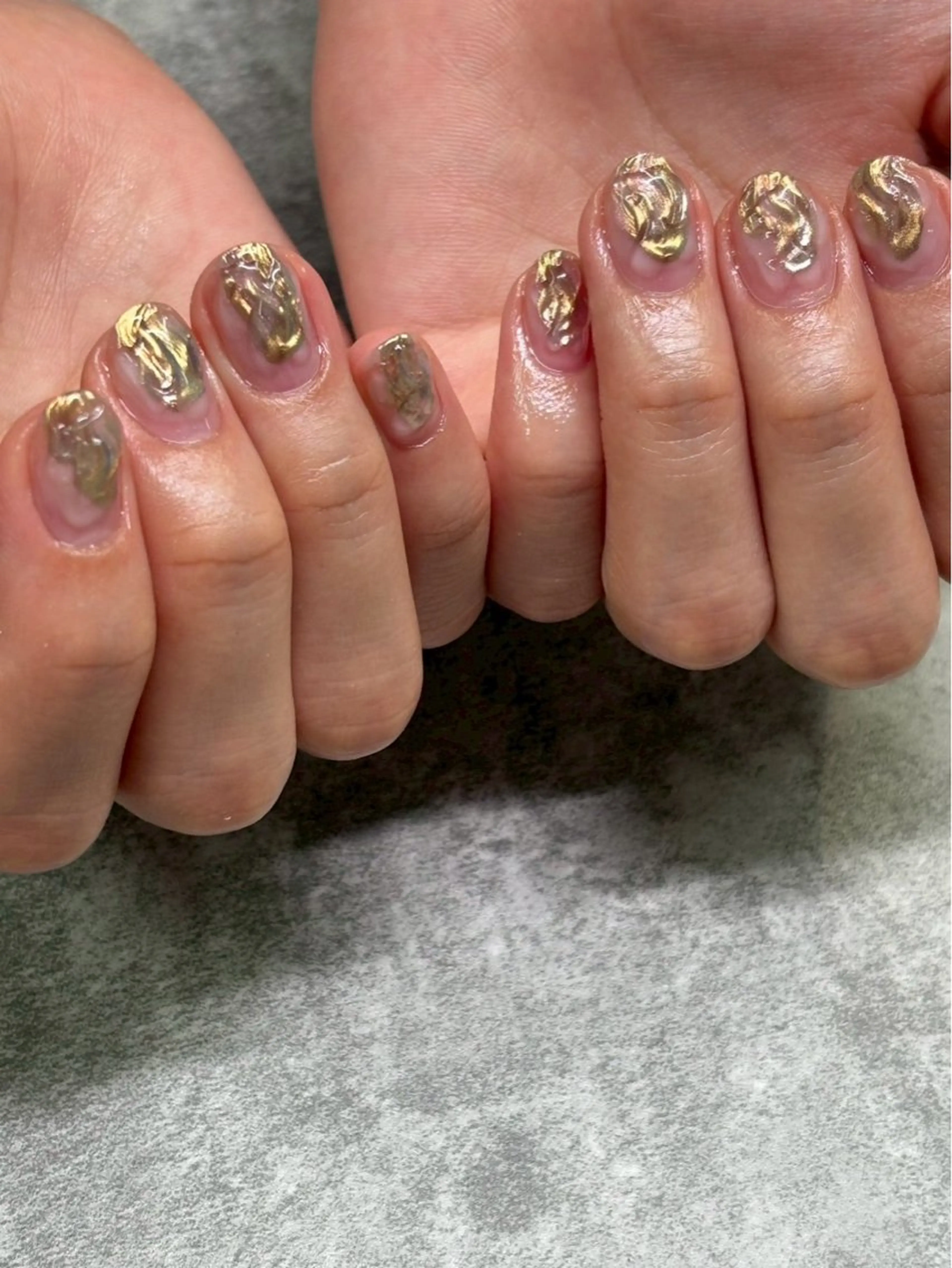 ネイル ニュアンスネイル ハンドネイル GLAD nail 新宿のネイルデザイン