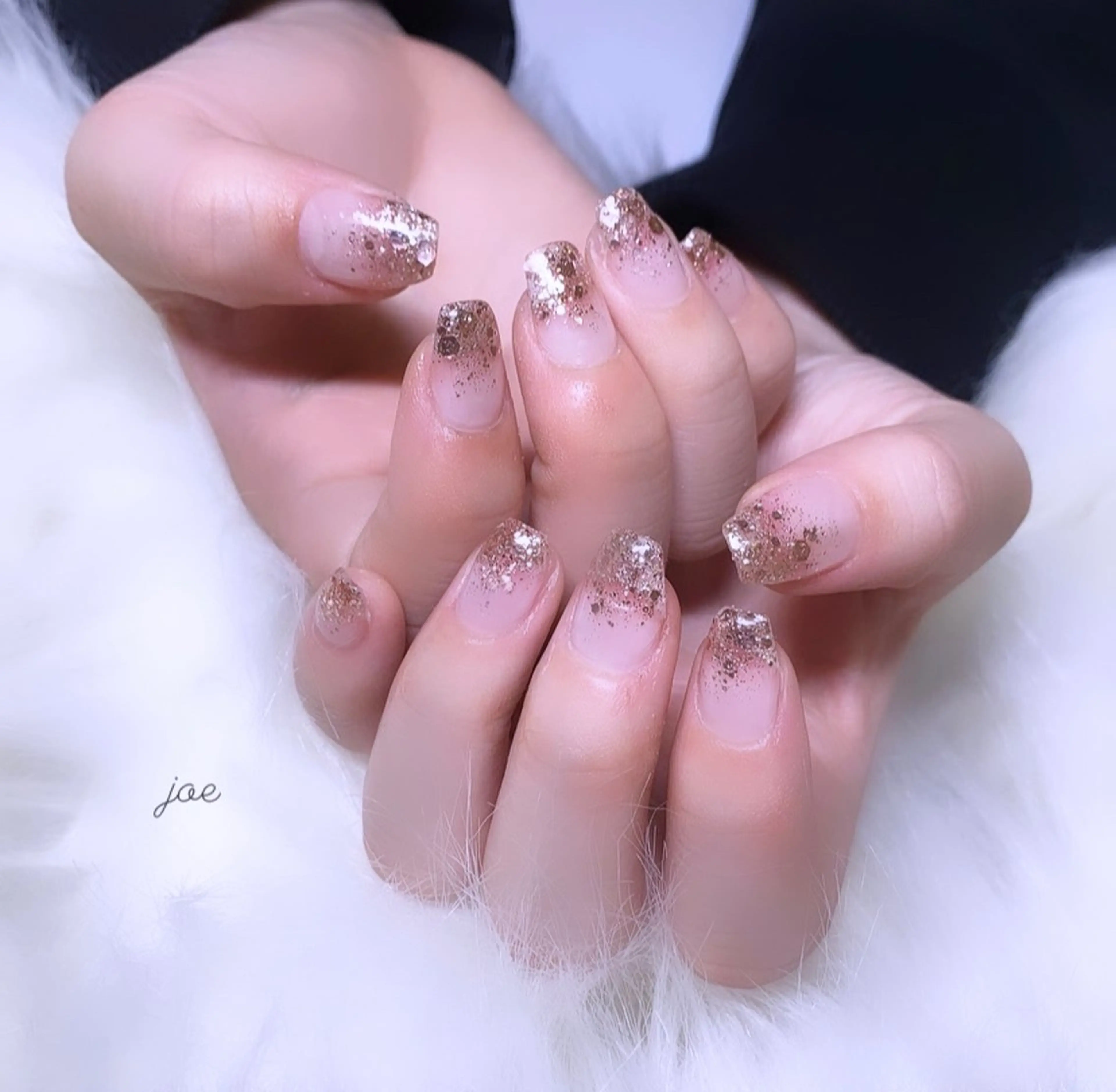 ネイル グラデーション ラメ(グリッター) ラメグラデーション EstheSalon J.o.e /石堂のネイルデザイン