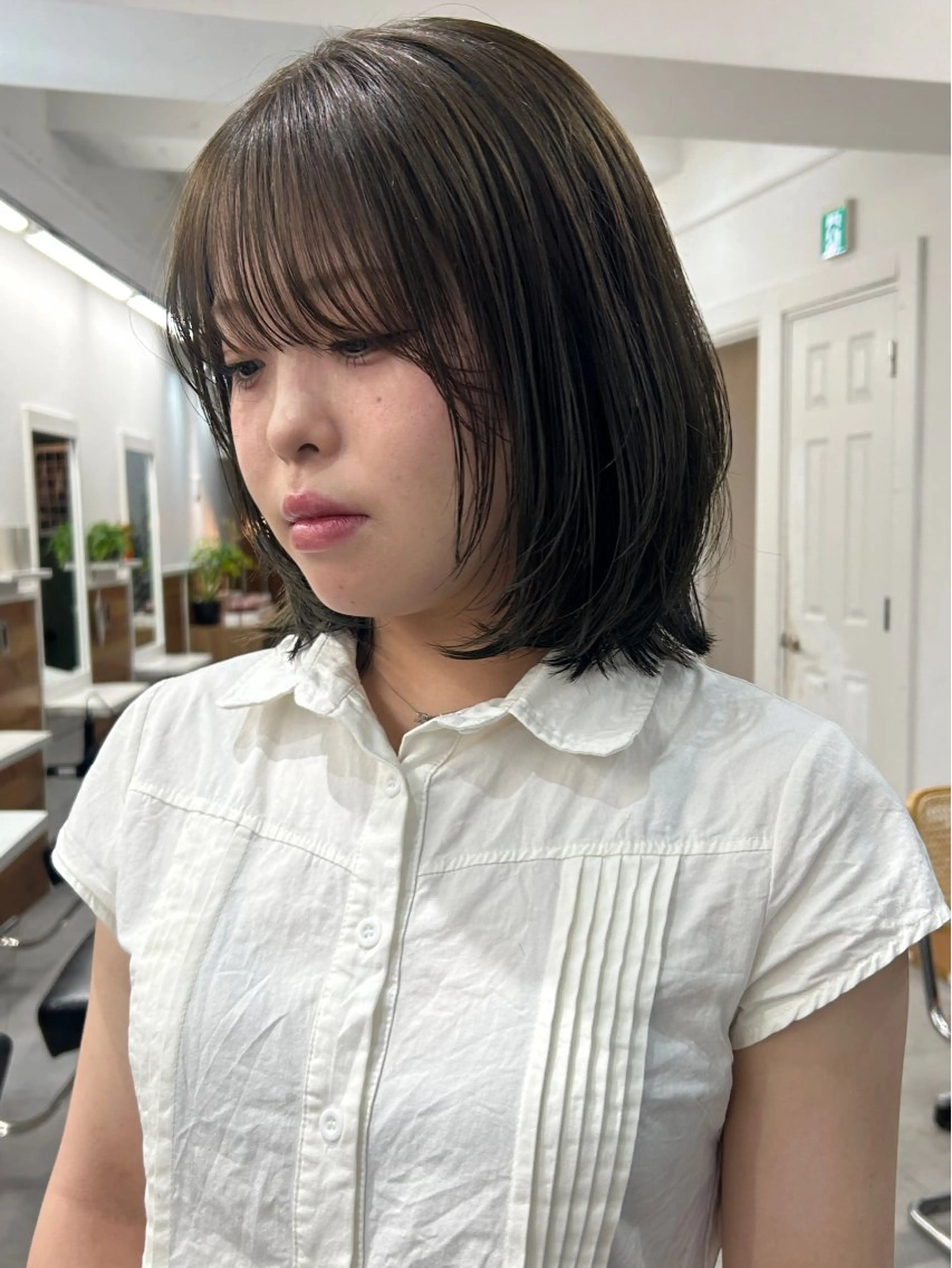 ミディアム カラー カット ヘアカラー トリートメント ボブ/透明感カラー /サナ🌼のヘアスタイル
