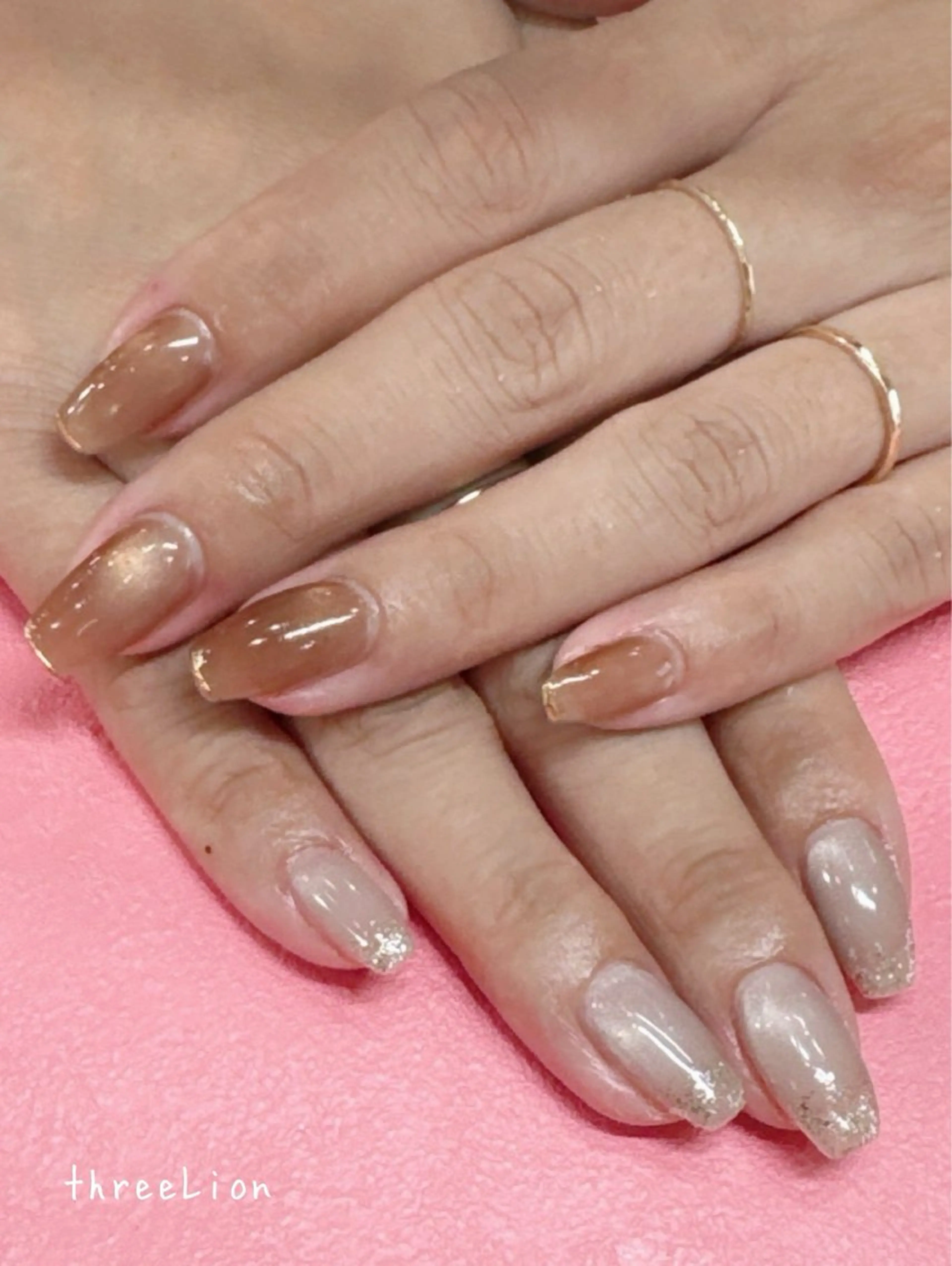 ネイル マグネットネイル シンプルネイル ハンドネイル threeLion　ネイル&アイラッシュサロン所属・threeLion ネイル&アイラッシュのマツエク・マツパデザイン