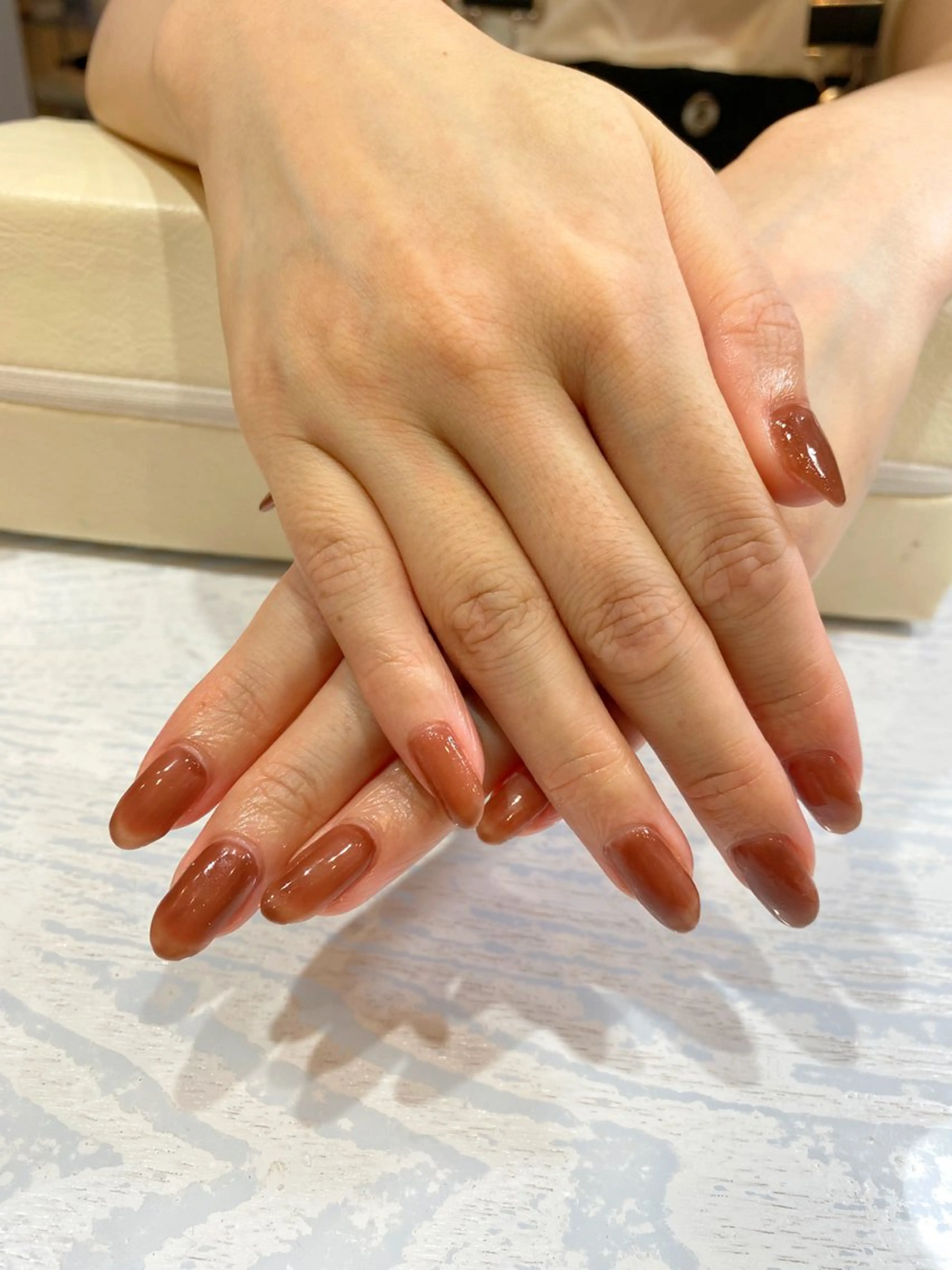 ネイル ジェルネイル ワンカラーネイル パラジェル Nest 岩崎のネイルデザイン