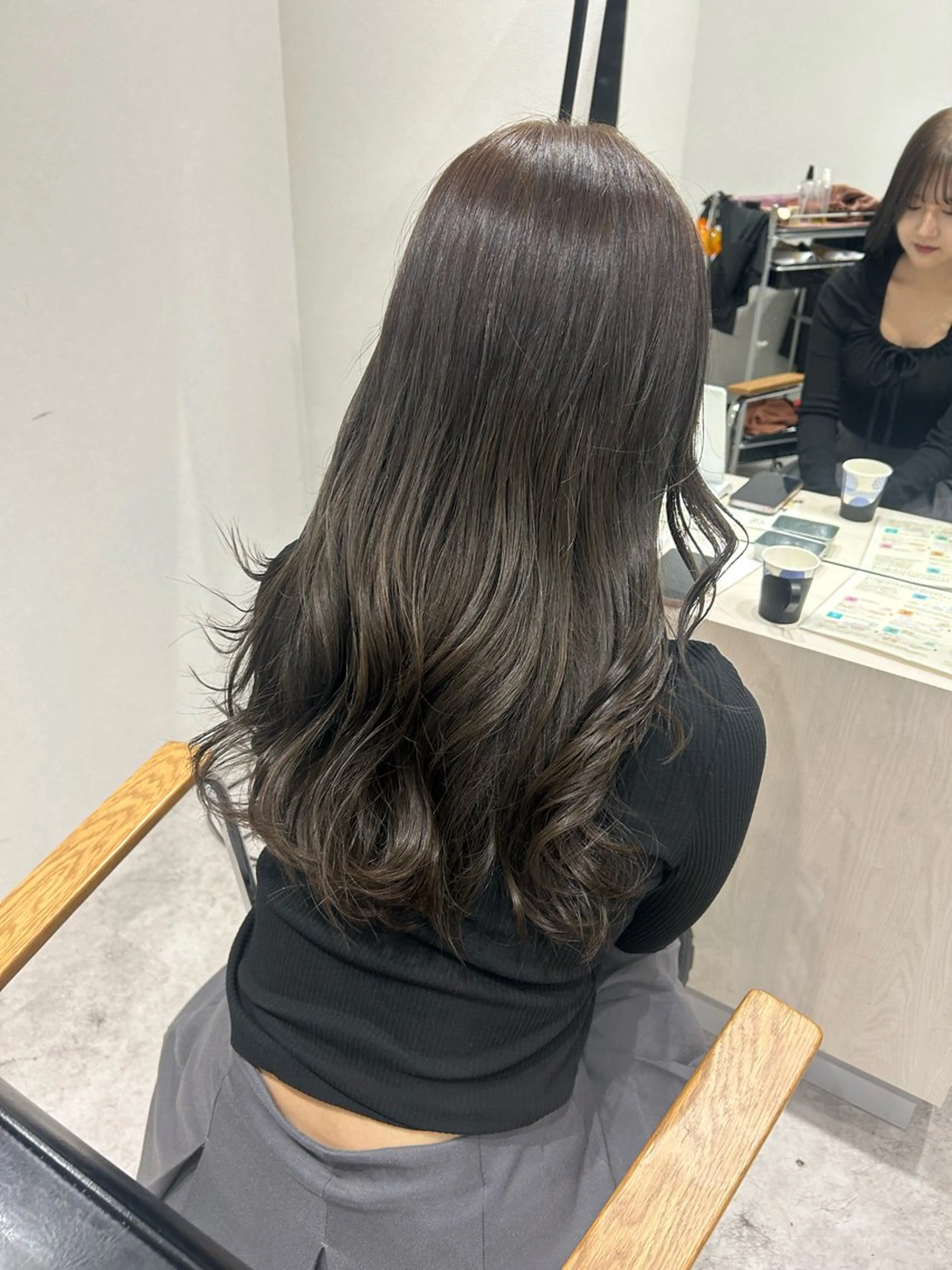 セミロング カラー ヘアアレンジ アッシュ アッシュブラウン ブラウンカラー カット ヘアカラー ボブ /ニュアンス/ satomi🧸💖のヘアスタイル