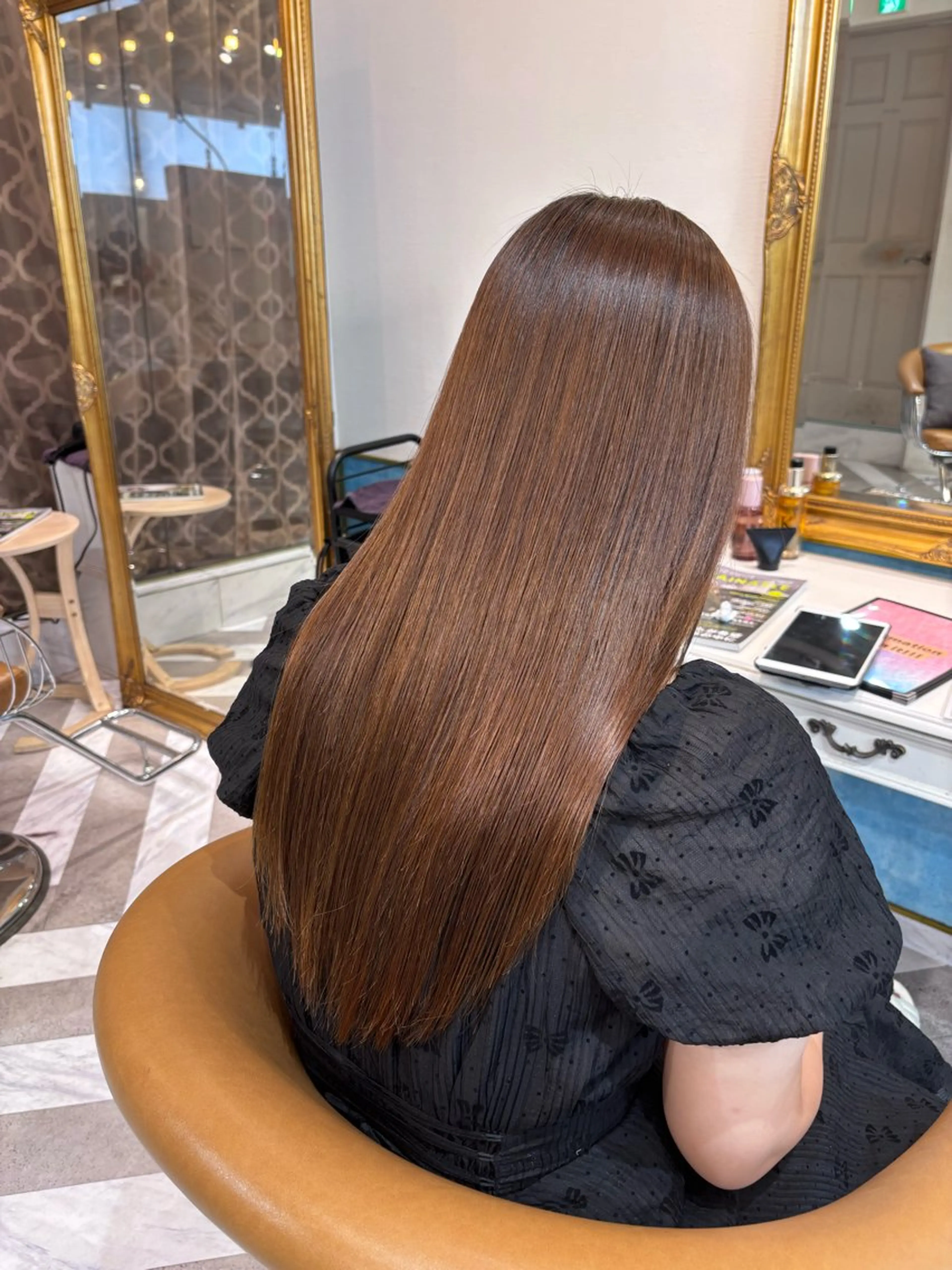 セミロング カット ヘアカラー 縮毛矯正 lond avenir所属・❤︎韓国レイヤー/透 明感カラー/目黒のヘアスタイル