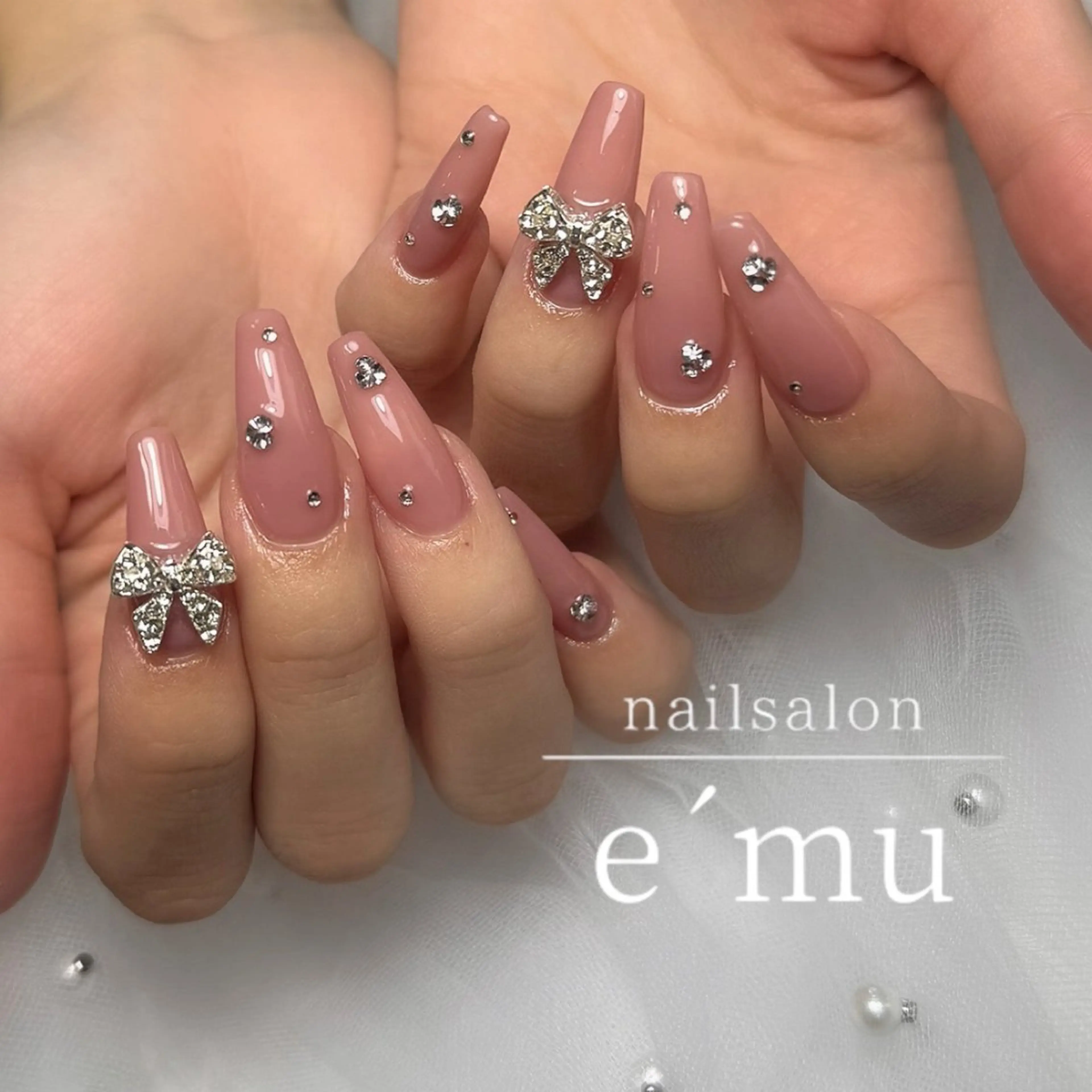 ネイル ピンク ハンドネイル nailsalon e´muのネイルデザイン