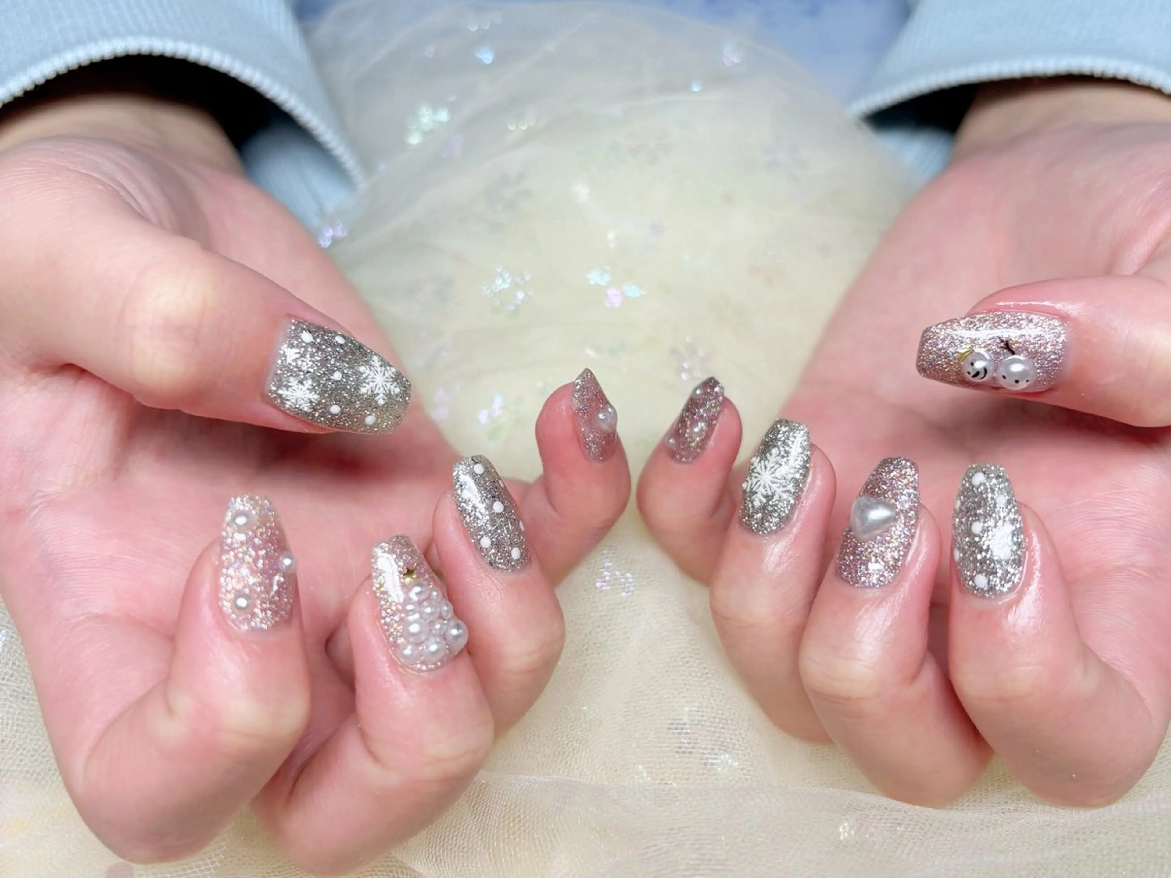 ネイル ハンドネイル ハンドケア H3 Nail Tsuki🦋💙のネイルデザイン