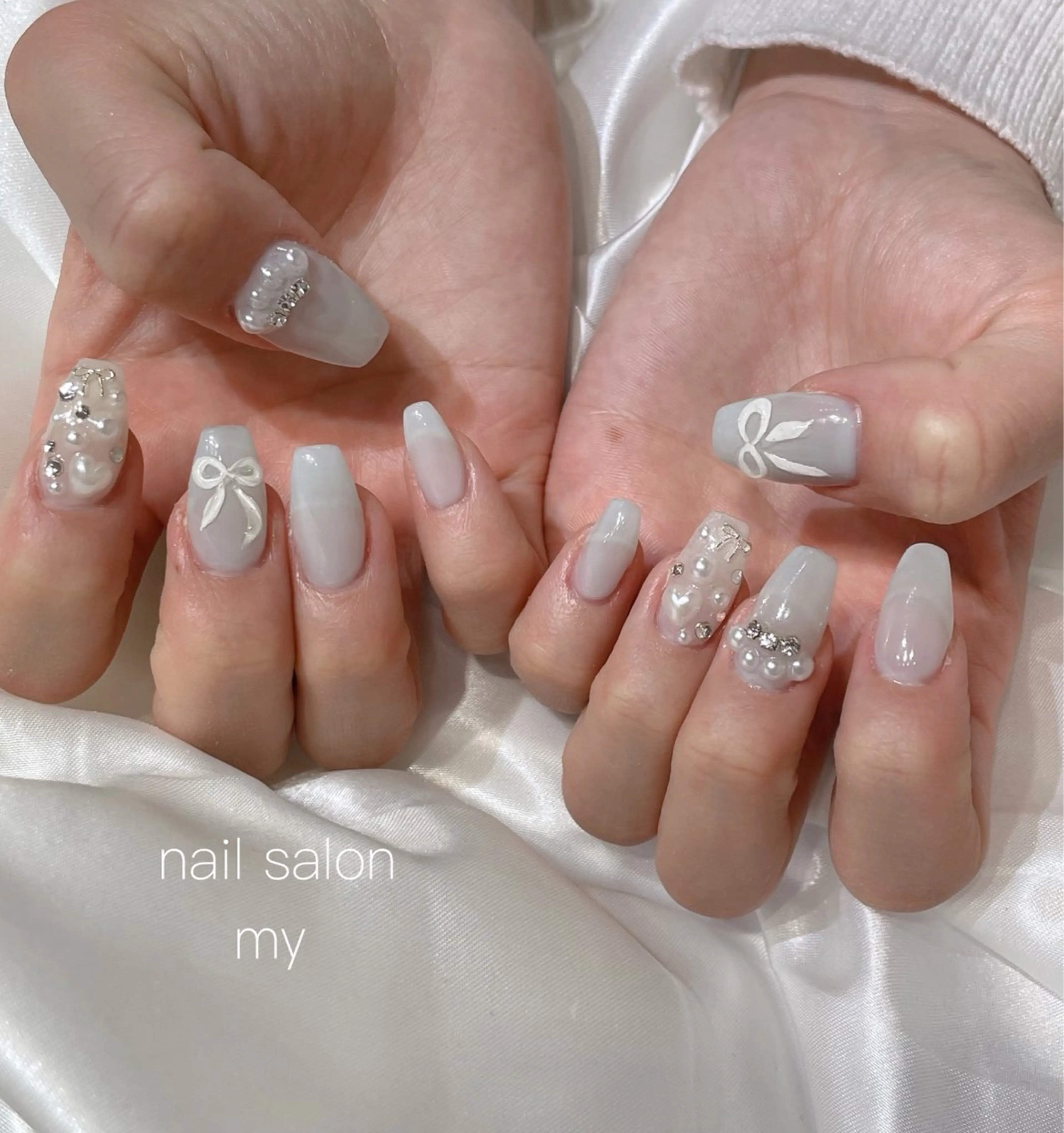 ネイル アートネイル ジェルネイル 韓国ネイル ミラーネイル ニュアンスネイル ハンドネイル Nail salon MY所属・NailSalon MYのネイルデザイン