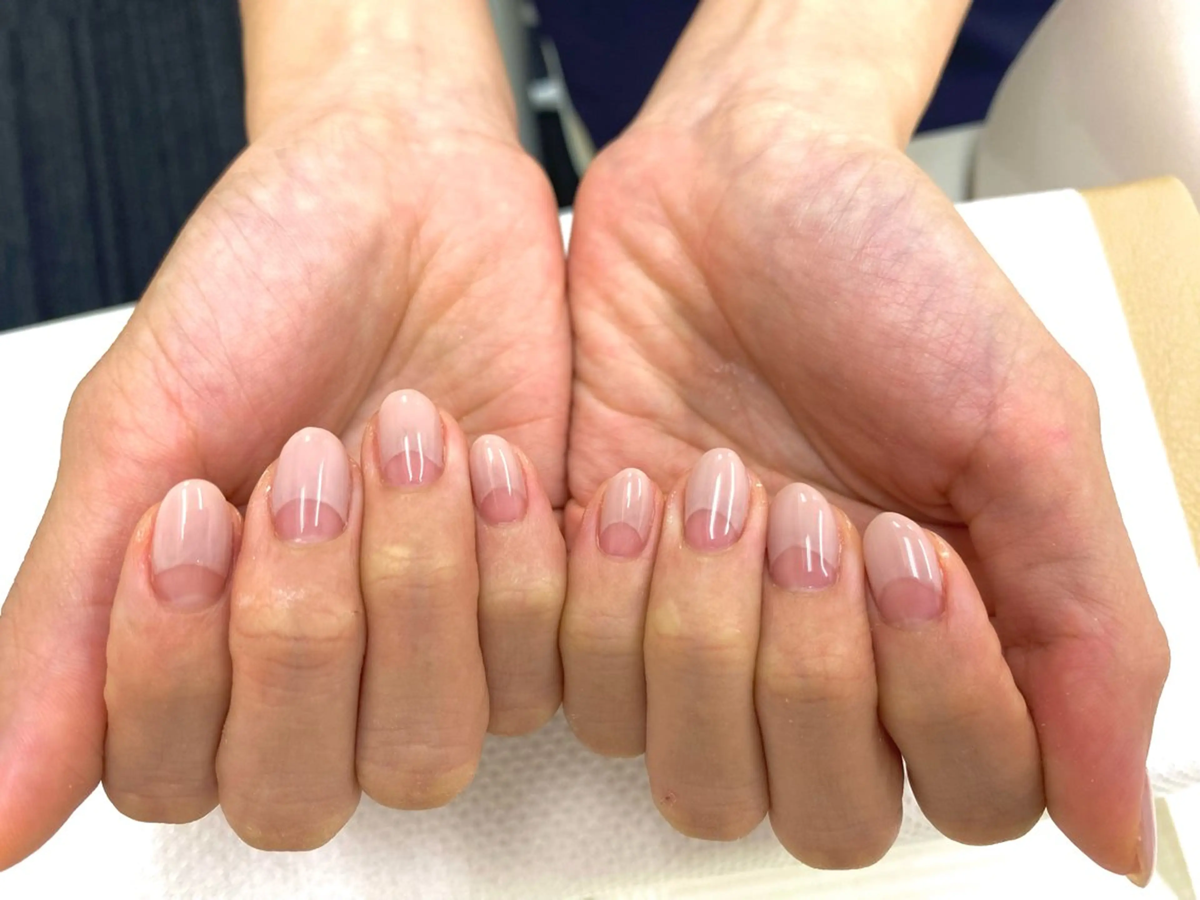 ネイル フレンチネイル 逆フレンチ こだま 。のネイルデザイン