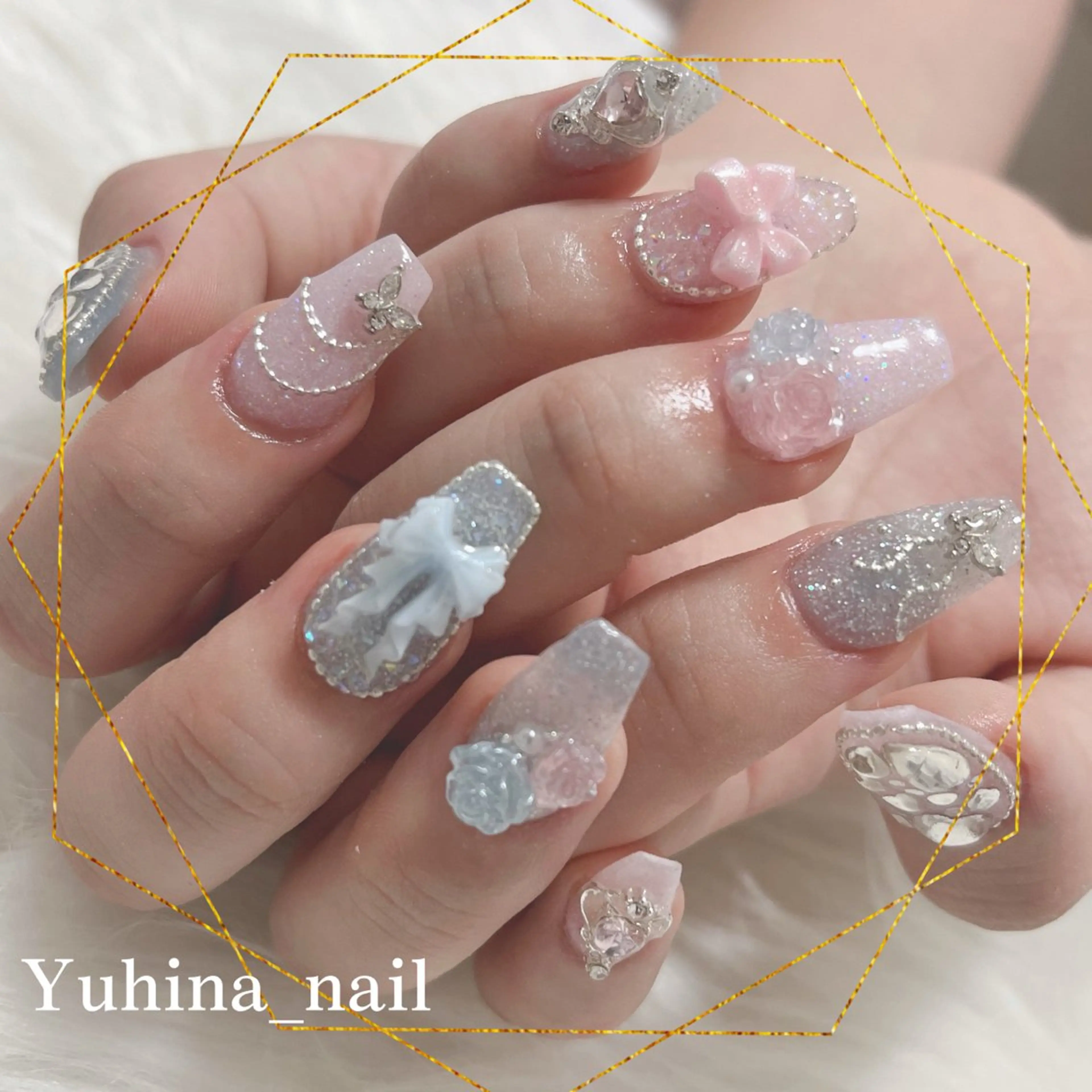 ネイル ハンドネイル Yuhina _nail‪ෆ‪.*のネイルデザイン