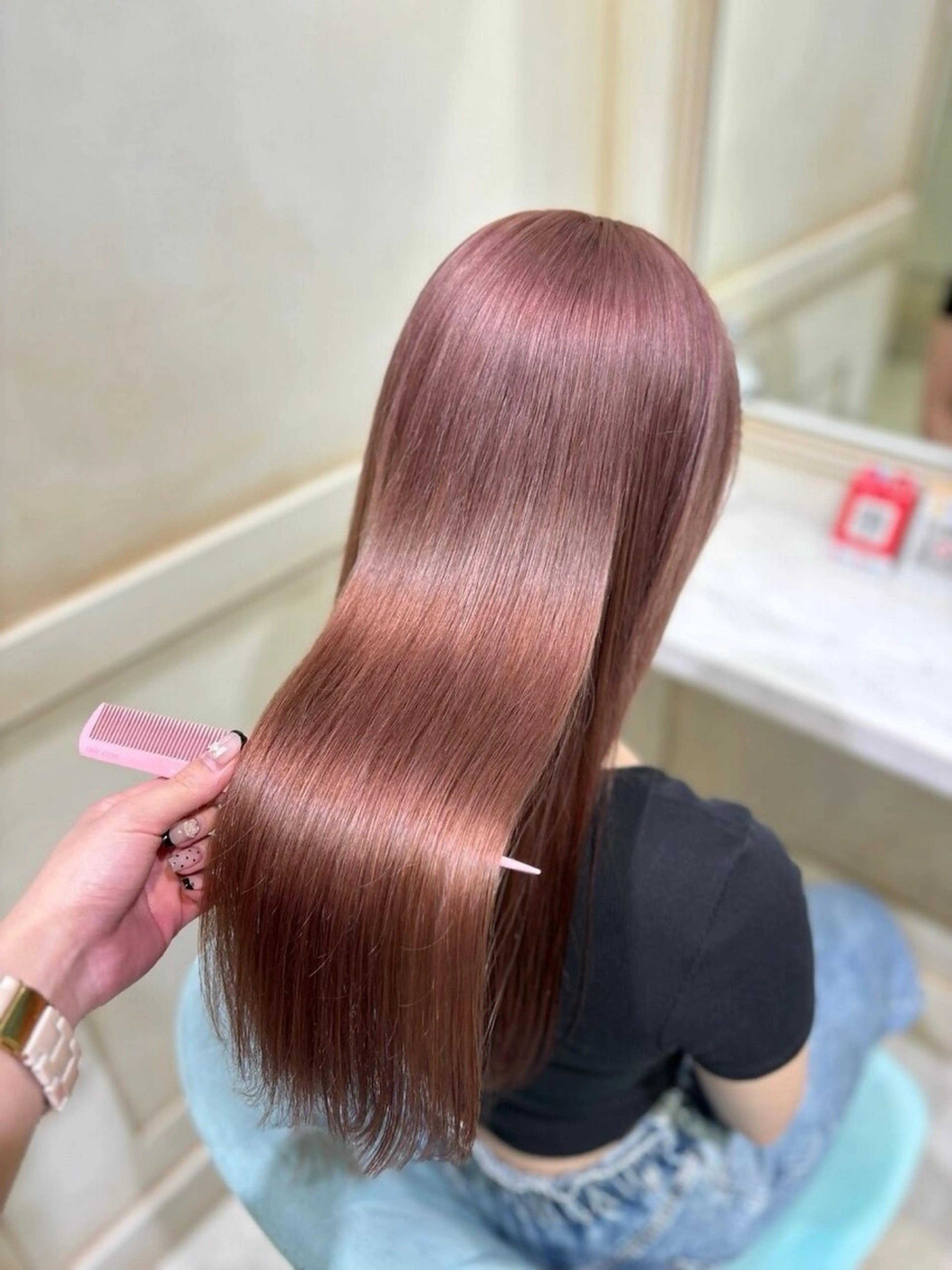 カラー ブリーチ 透明感カラー ダブルカラー ブリーチなしカラー カット ヘアカラー 縮毛矯正 トリートメント ブリーチなし/専門店 ASOBIのヘアスタイル
