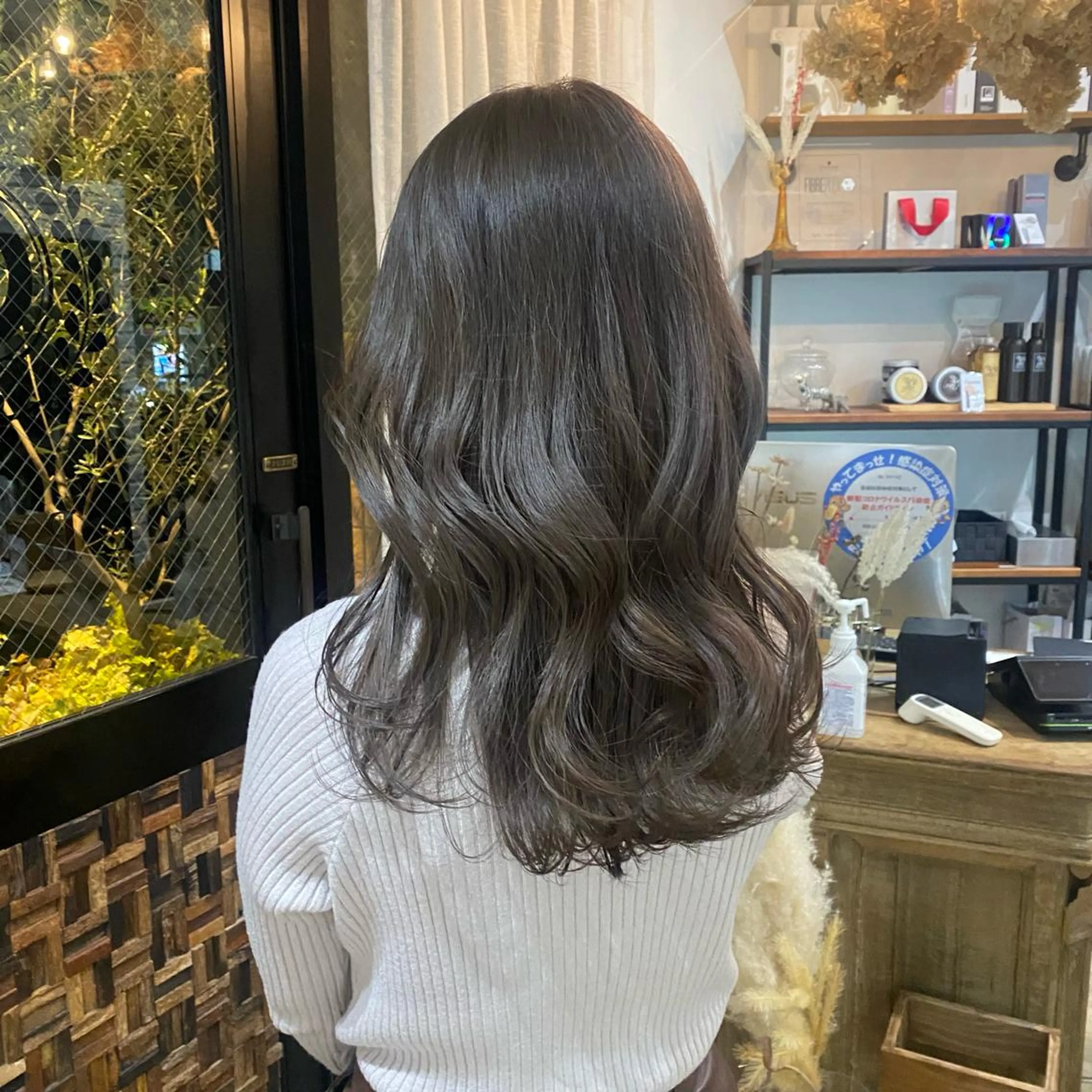 ロング カラー ヘアアレンジ 透明感カラー グレージュ あおい 🍒暖色カラーのヘアスタイル