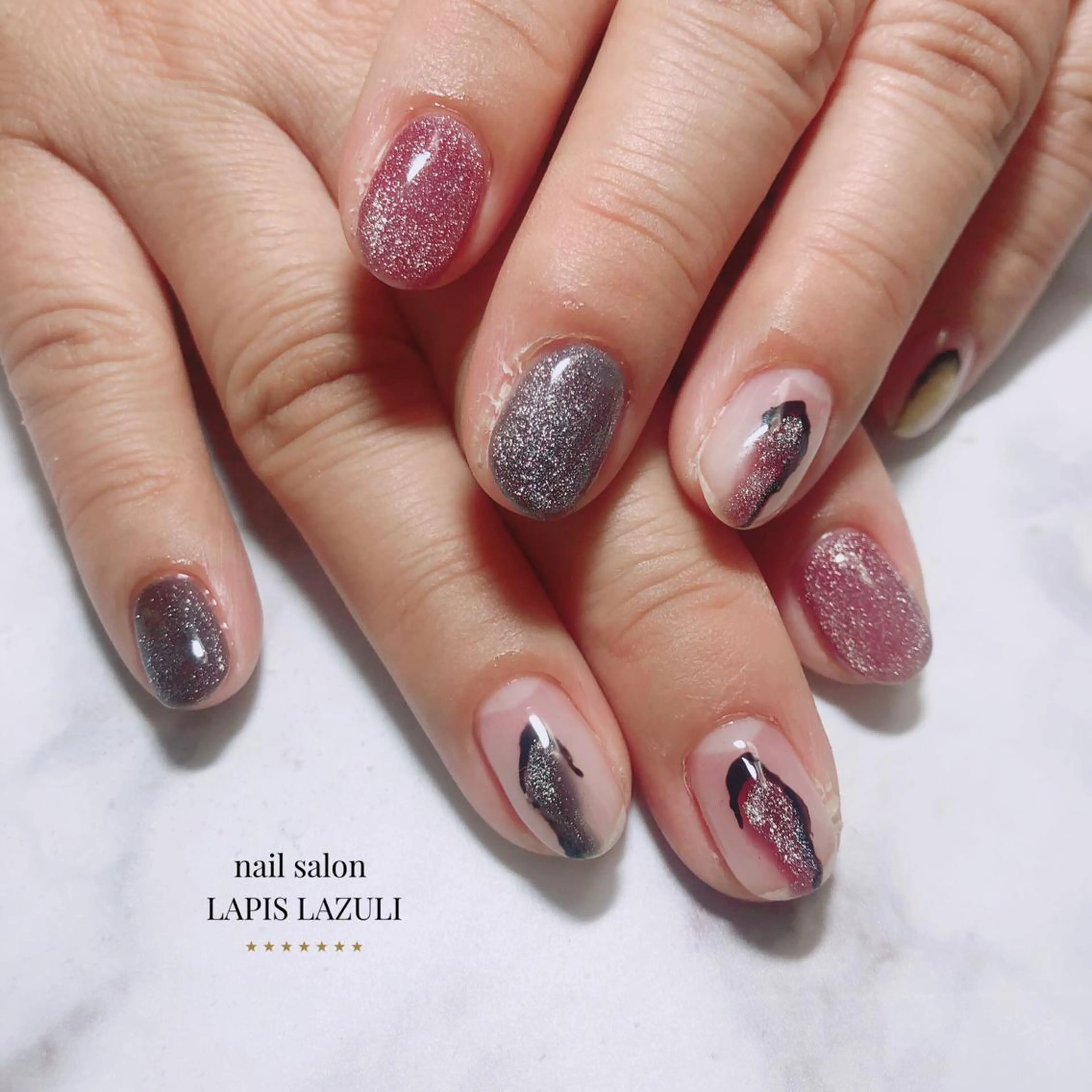 ネイル nail salon ラピスラズリのネイルデザイン