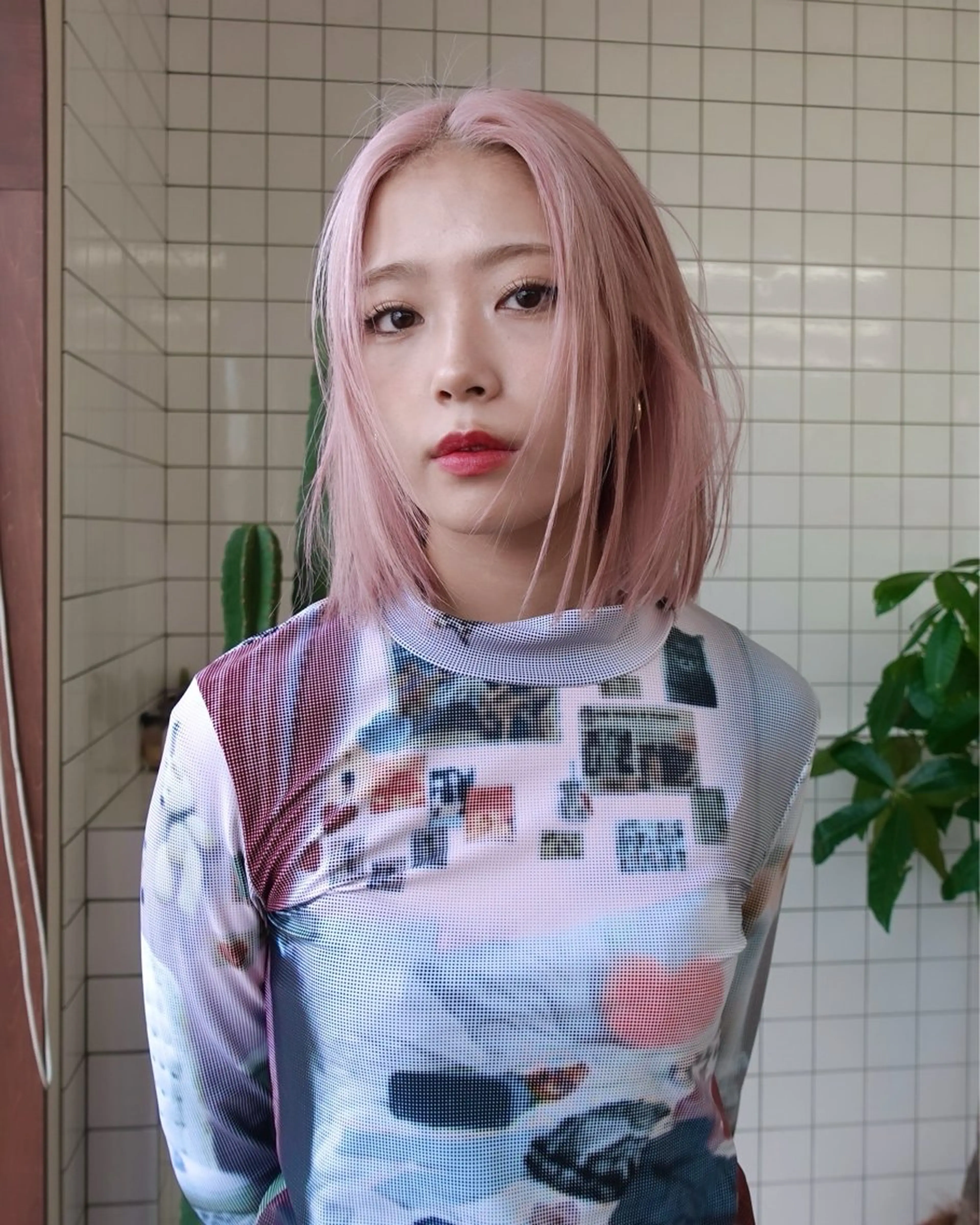 ミディアム カラー ブリーチ ブロンド ケアブリーチ 透明感カラー ダブルカラー カット ヘアカラー トリートメント ニュアンスレイヤー ハイトーンカラーのヘアスタイル