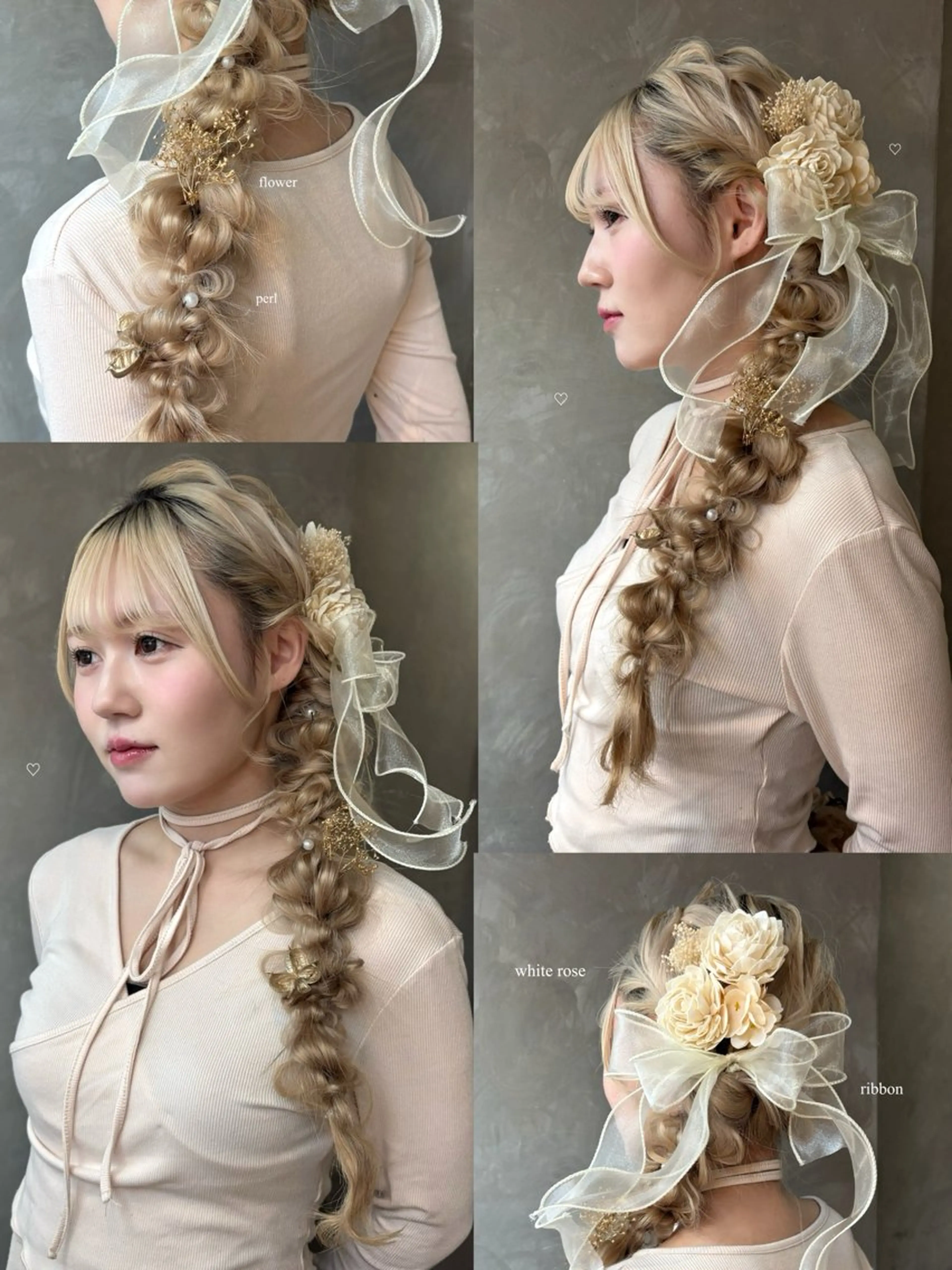 ヘアアレンジ ヘアセット fosta 女性専用サロン所属・moe🎀 透明感♡ガーリーのヘアスタイル