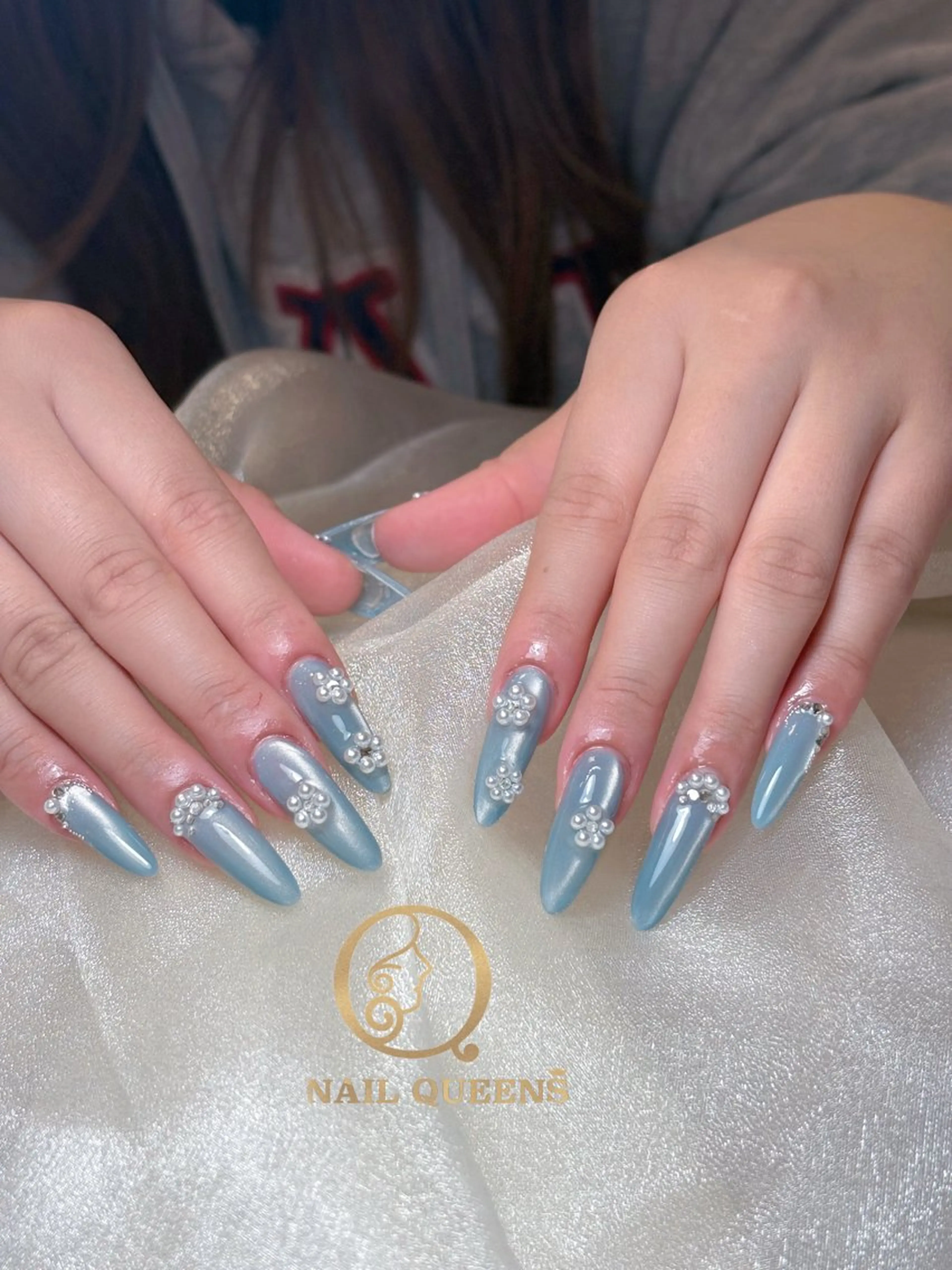 ネイル 成人式 長さ出し フレンチネイル ジェルネイル グラデーション ネイル👑クイーンズ NailQueensのネイルデザイン