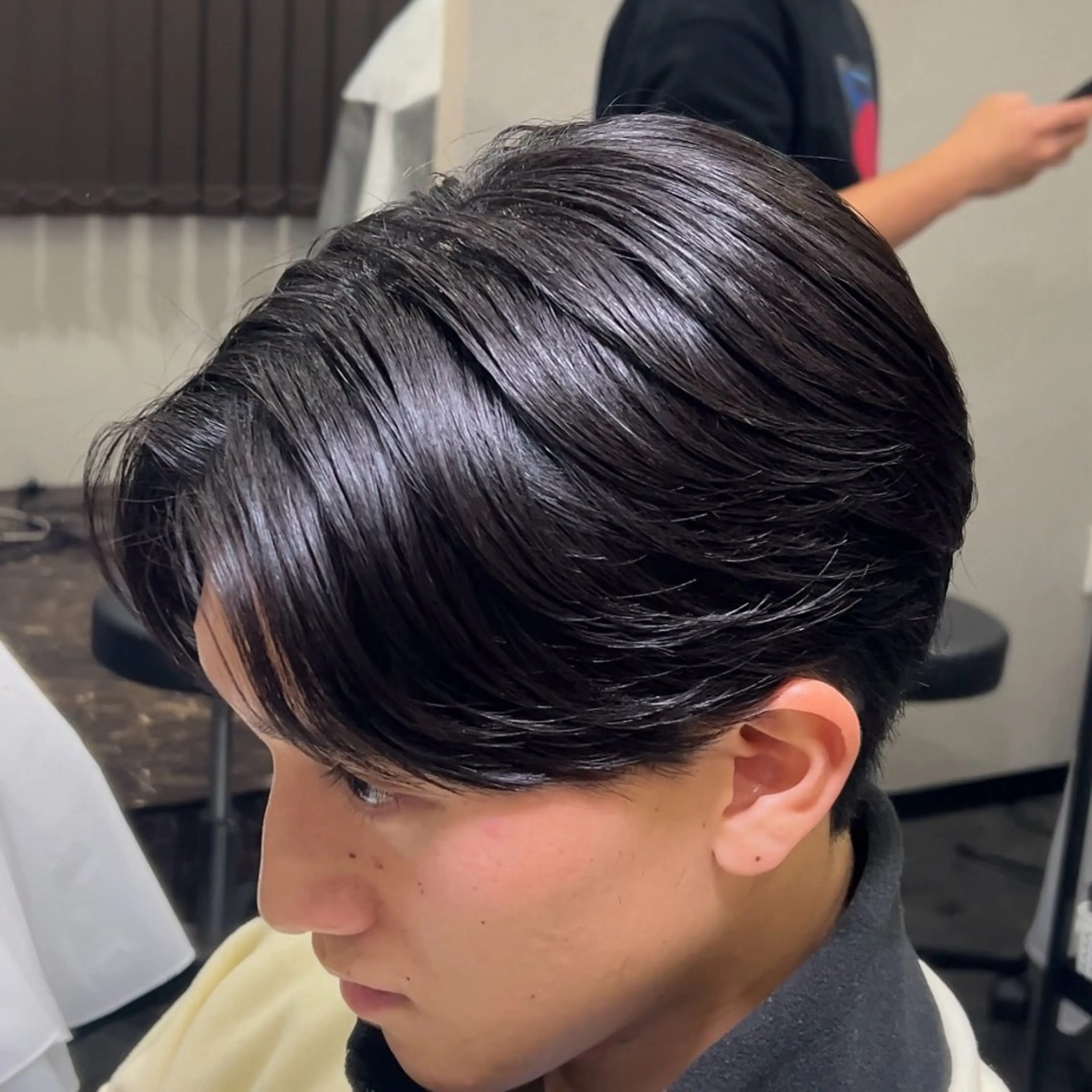 ミディアム メンズ 縮毛矯正 ulus OSAKA所属・福井 太暉のヘアスタイル