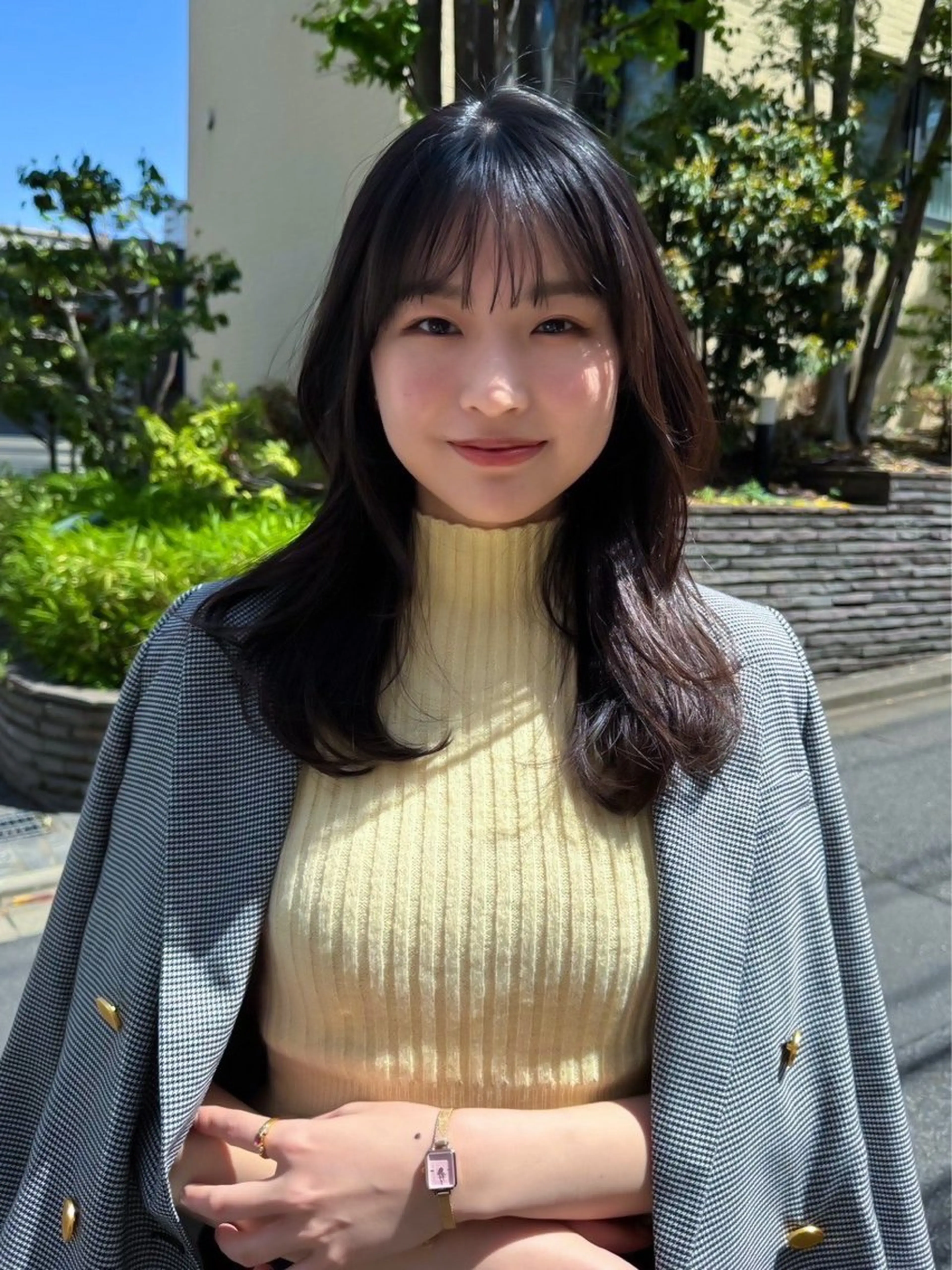 セミロング 似合わせモテヘア Akari🦢🖤のヘアスタイル
