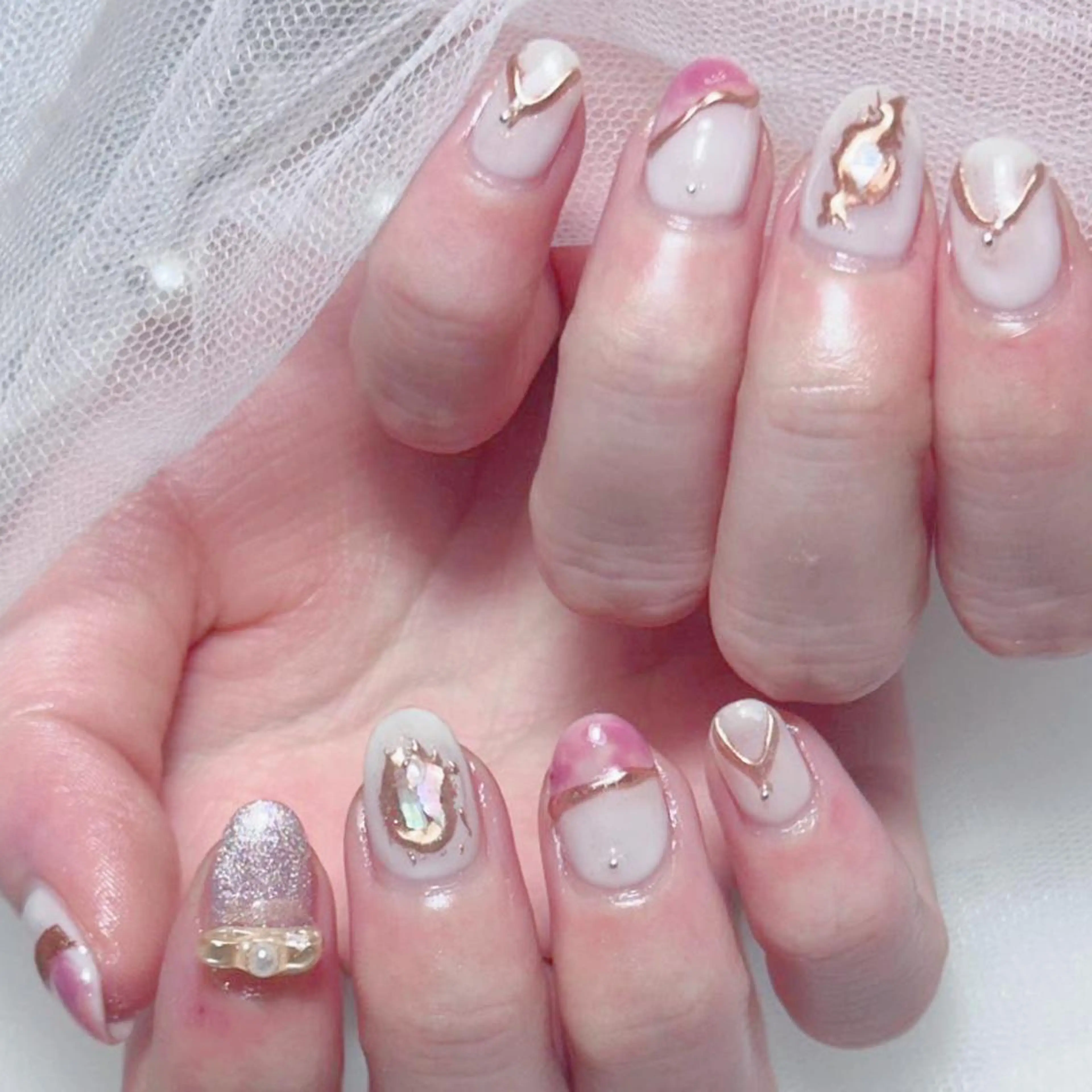 ネイル 持ち込み Hana 🎗のネイルデザイン
