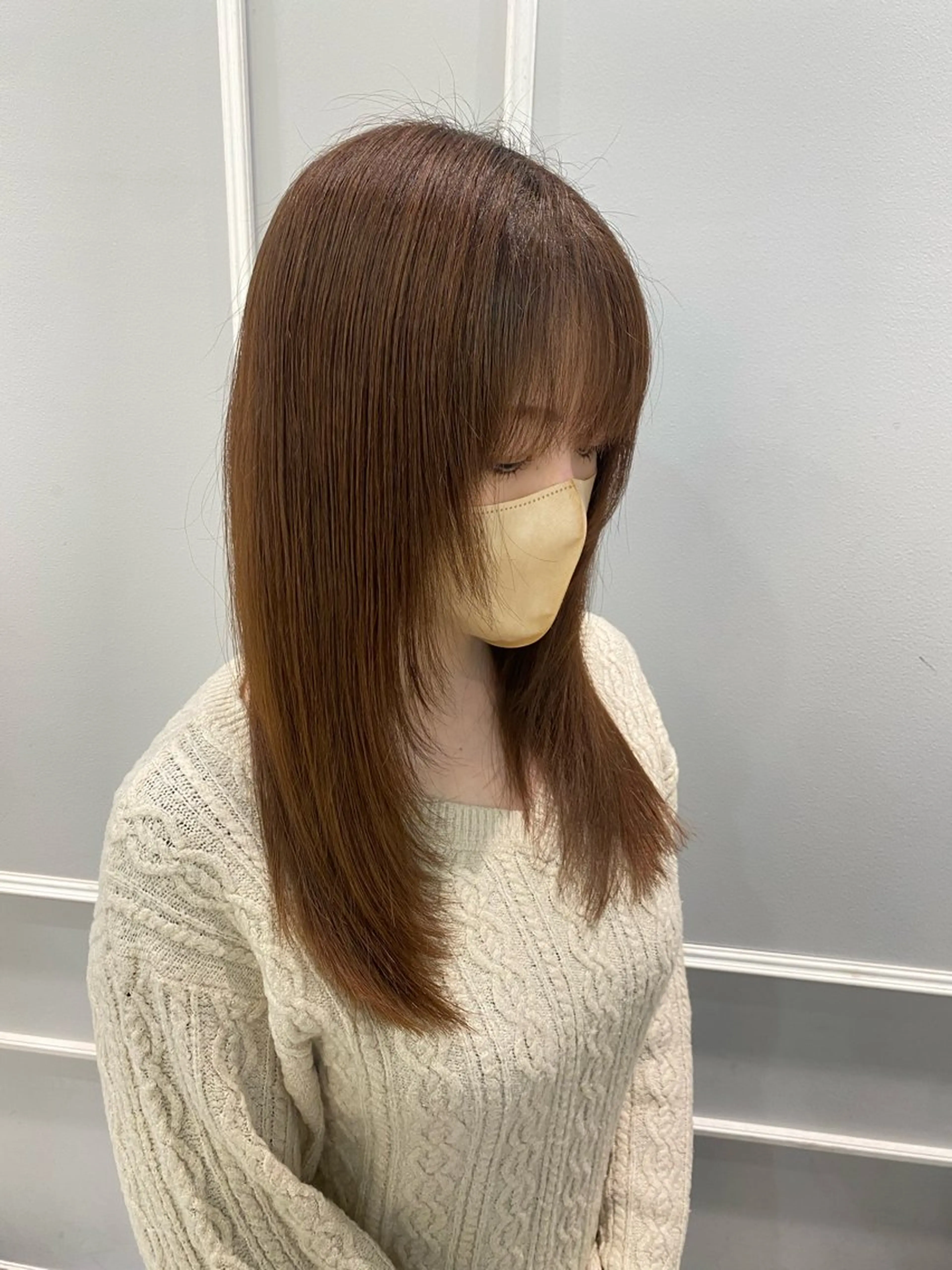 ロング レイヤーカット 韓国ヘア🍒渡辺 咲🍒のヘアスタイル