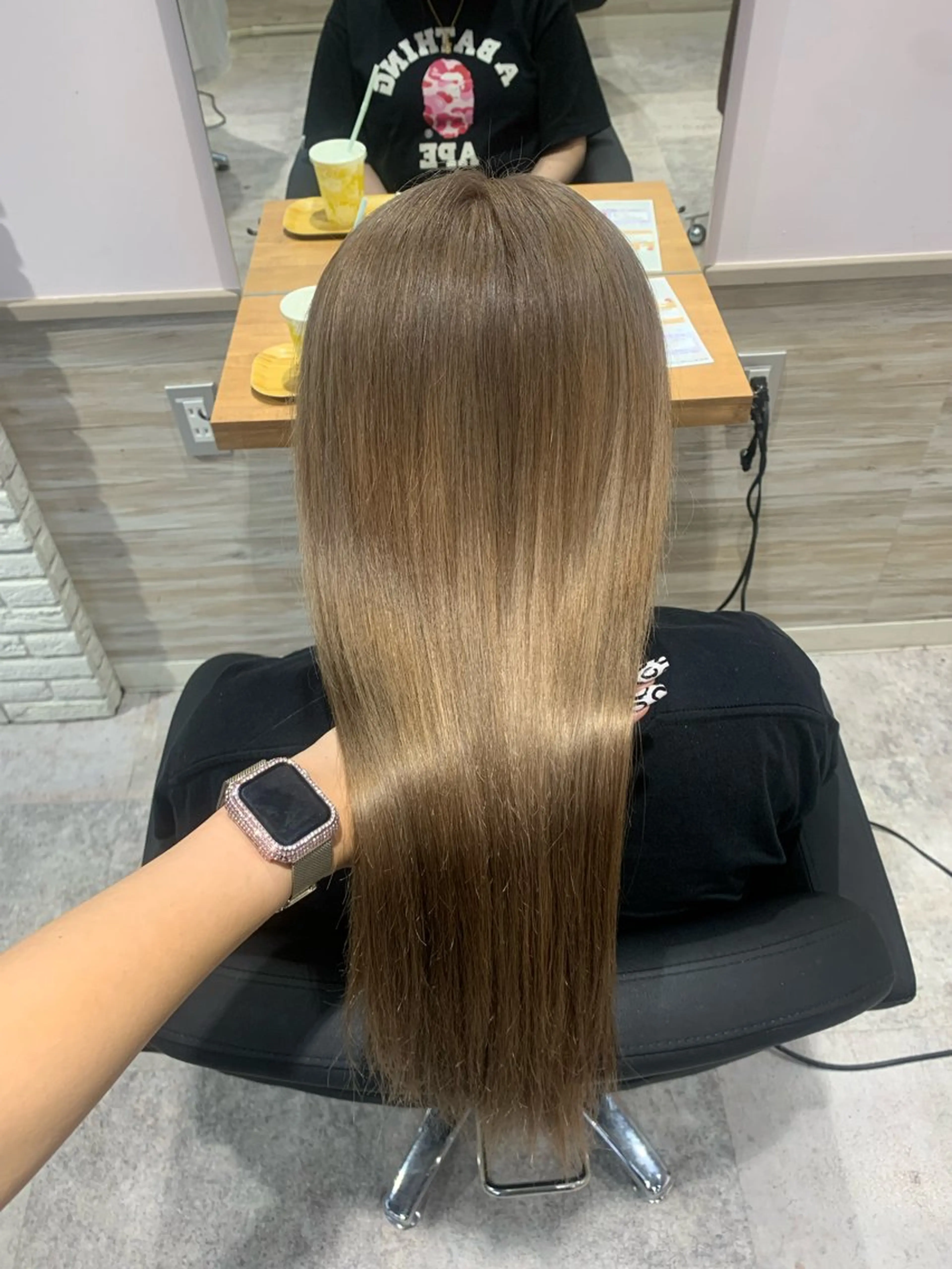 ロング 髪質改善 トリートメント shes茶屋町アリサ 🎀顔周り×韓国風のヘアスタイル