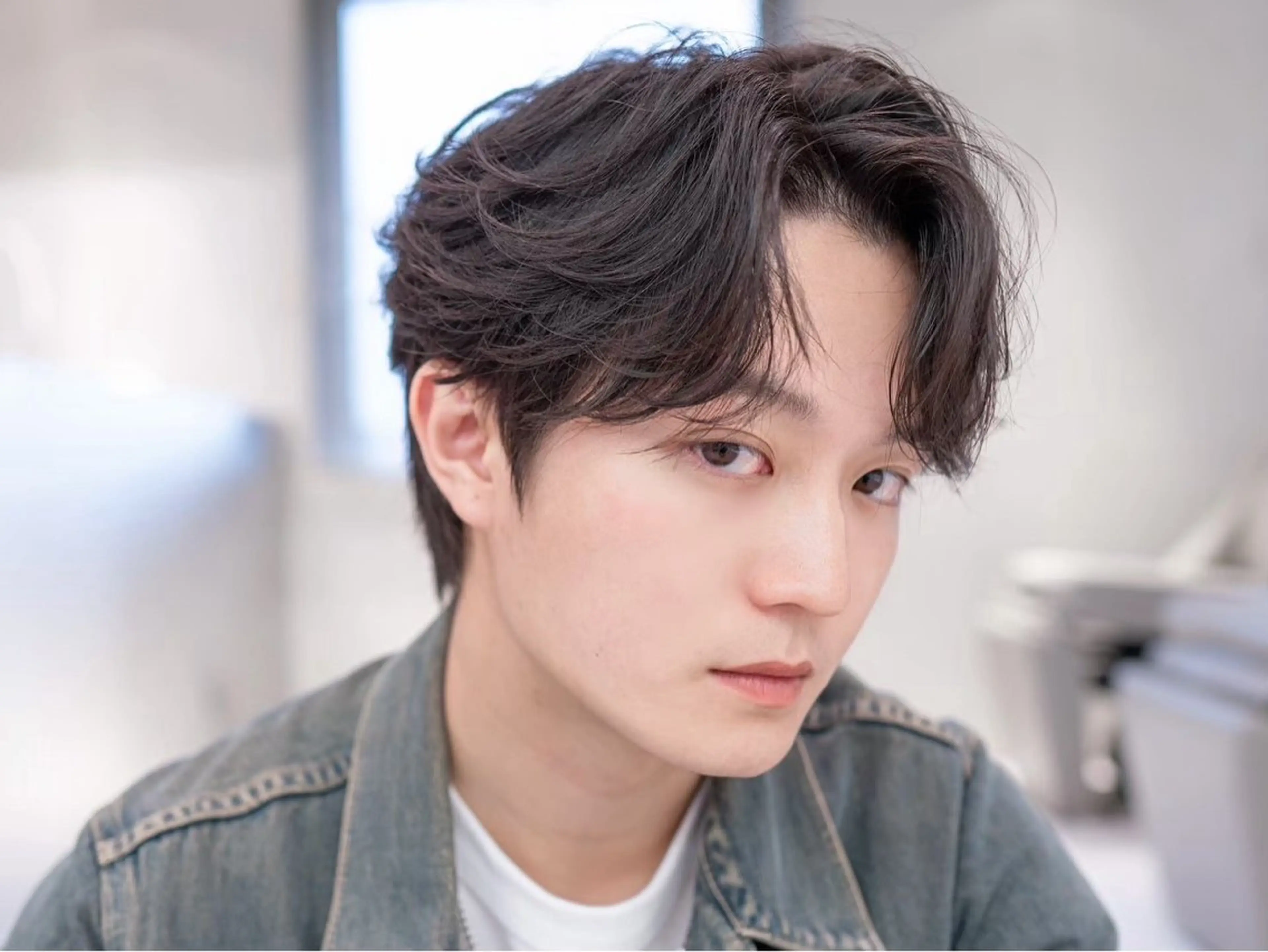 ショート メンズ センターパート 学生（メンズ向け） 学生 カット 韓国ヘア顔周りカット そーた/渋谷駅のヘアスタイル