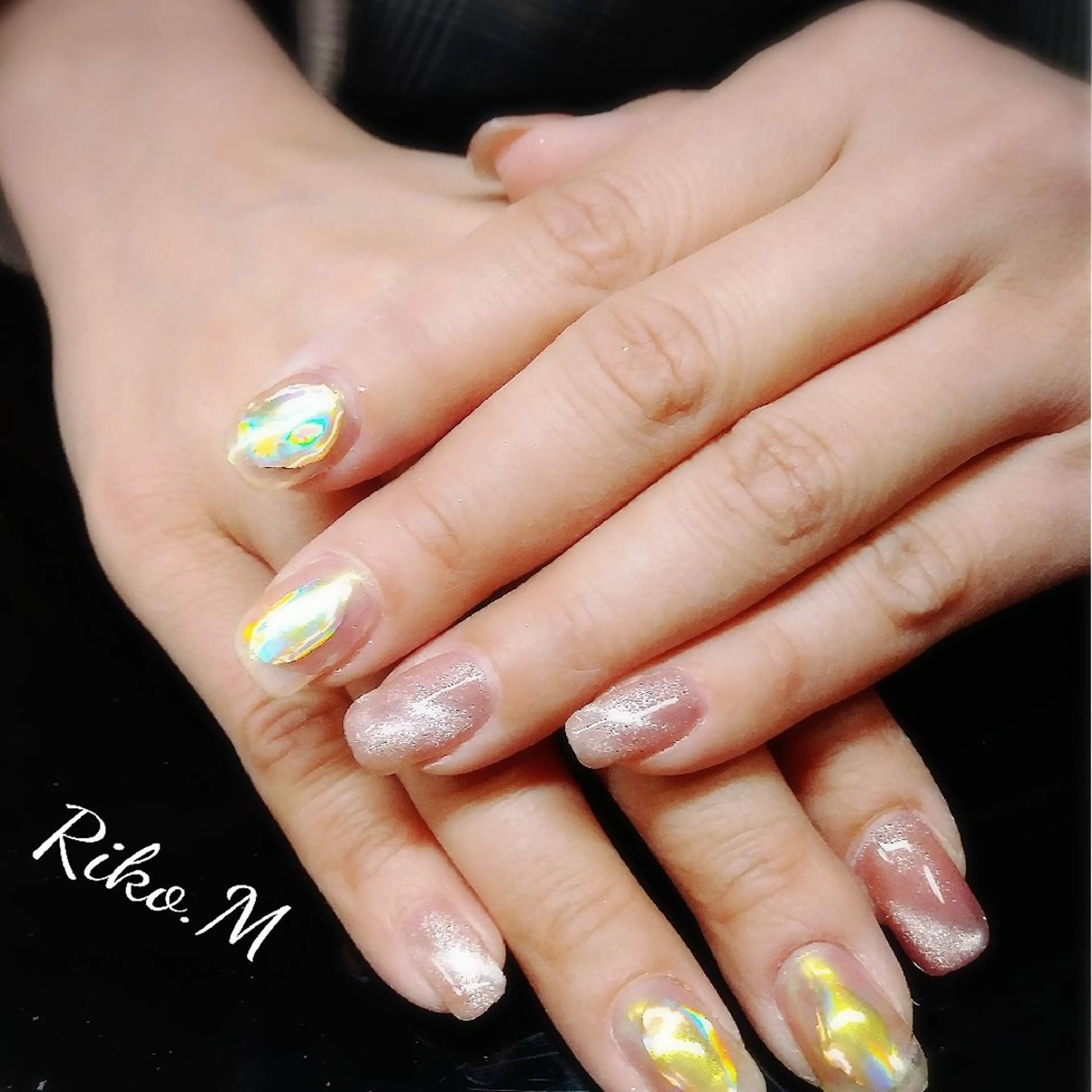 ネイル アートネイル 氷ネイル・うるうるネイル マグネットネイル nailsalon Riko.Mのネイルデザイン