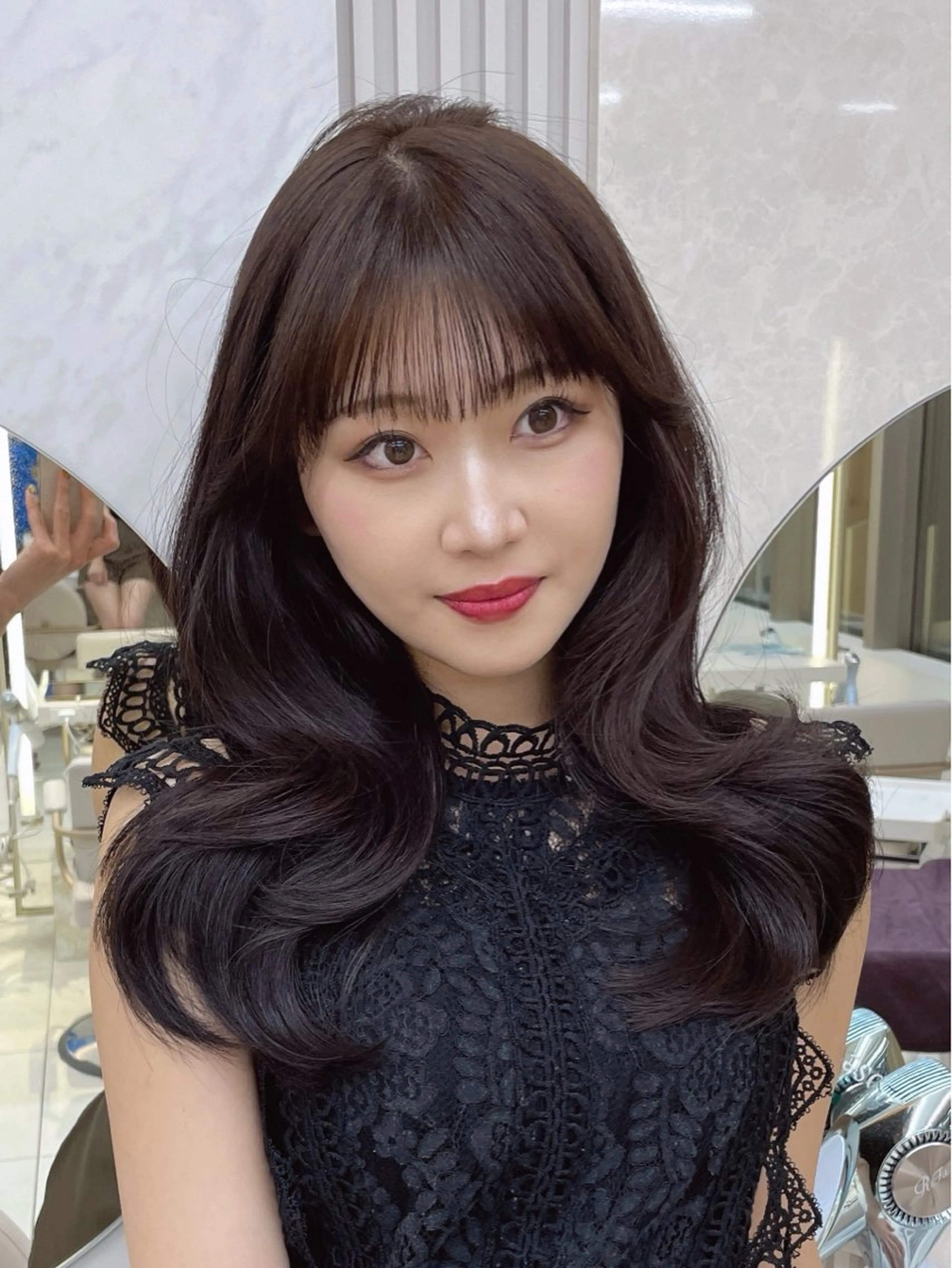 セミロング カット ヘアカラー トリートメント 顔周り特化/ 韓国ヘア/TAKUのヘアスタイル